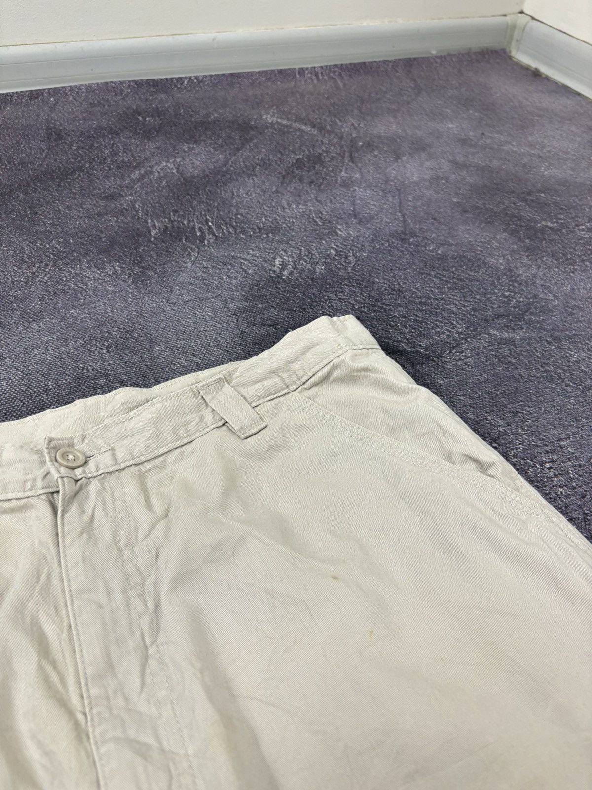 Vintage Vintage Wrangler Y2K American Beige Hype Baggy Cargo Shorts Size US 38 / EU 54 - 7 Thumbnail