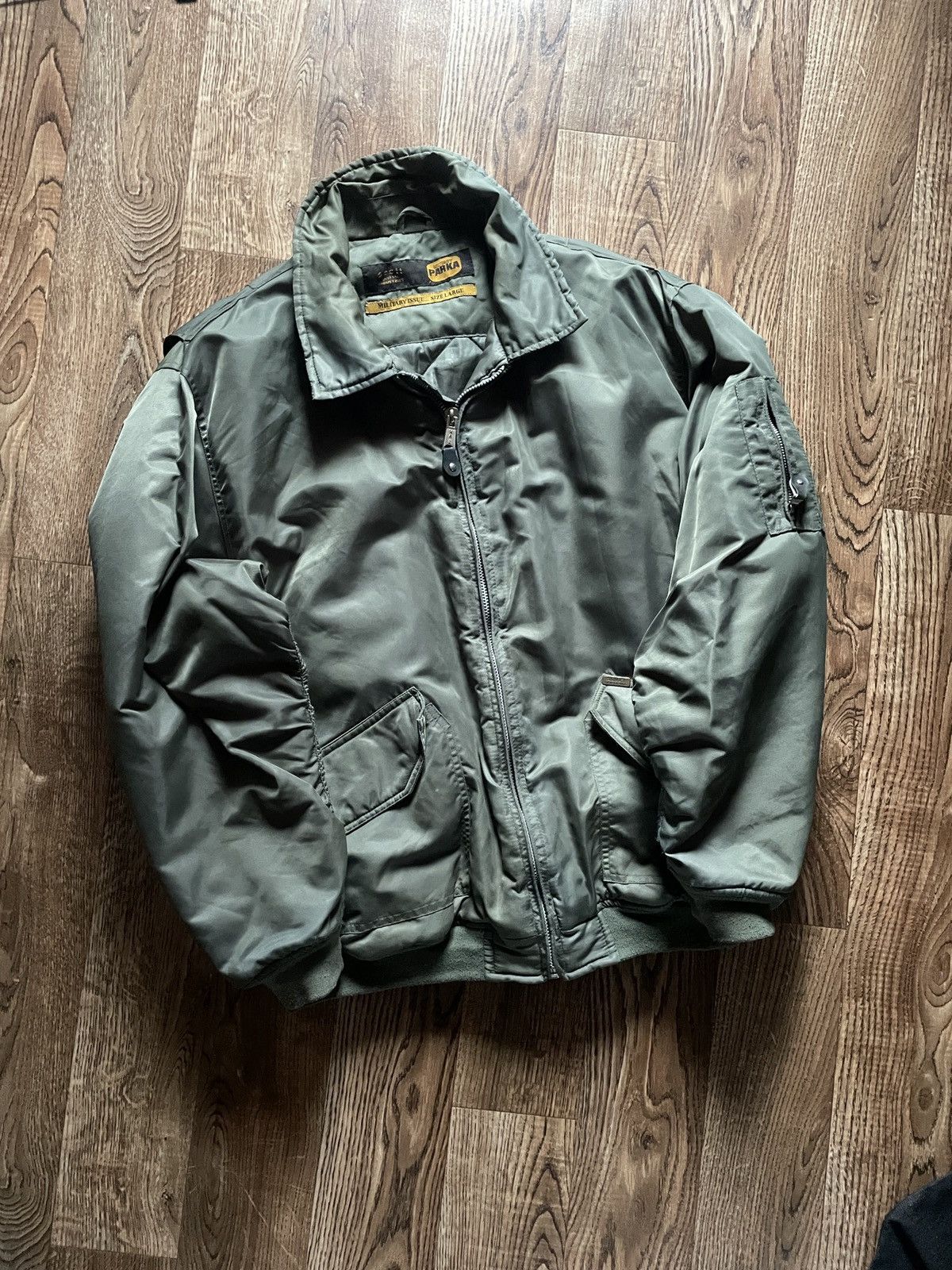 Vintage 90s Vintage MA1 Nylon Bomber Flyers Jacket Military Size US L / EU 52-54 / 3 - 2 Thumbnail
