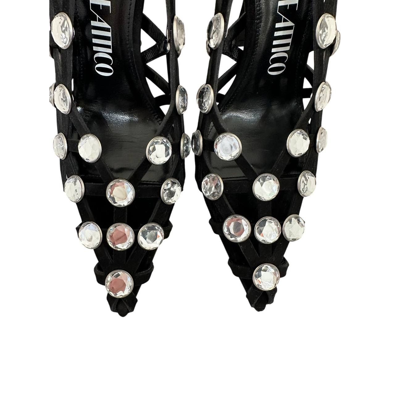 The Attico NWOB The Attico 'Grid' Pump Black Silver Heels Sz.38.5 Size US 8.5 / IT 38.5 - 6 Thumbnail