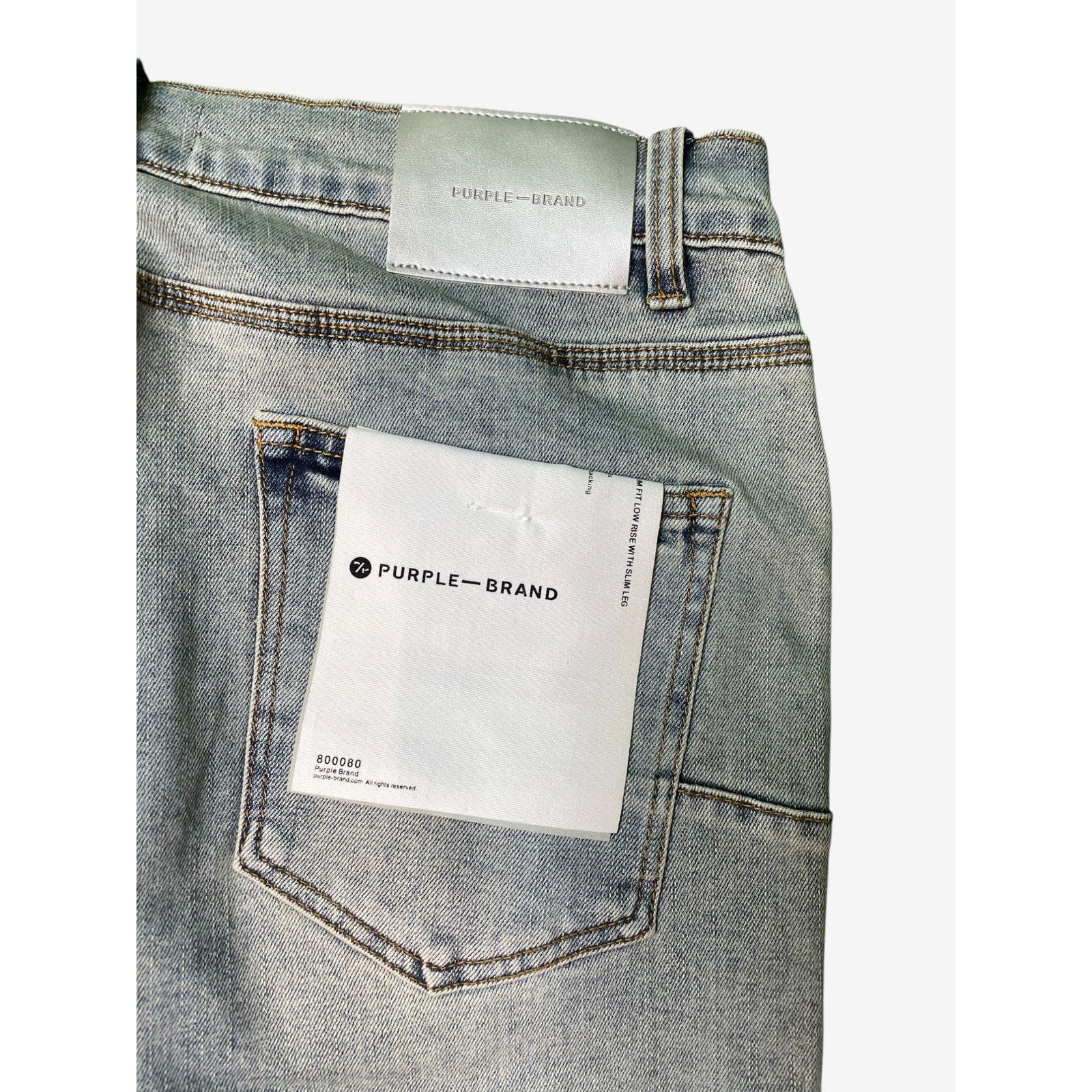 Purple Brand Purple Brand "Shine" Light Wash Blue Jeans Size US 34 / EU 50 - 5 Thumbnail
