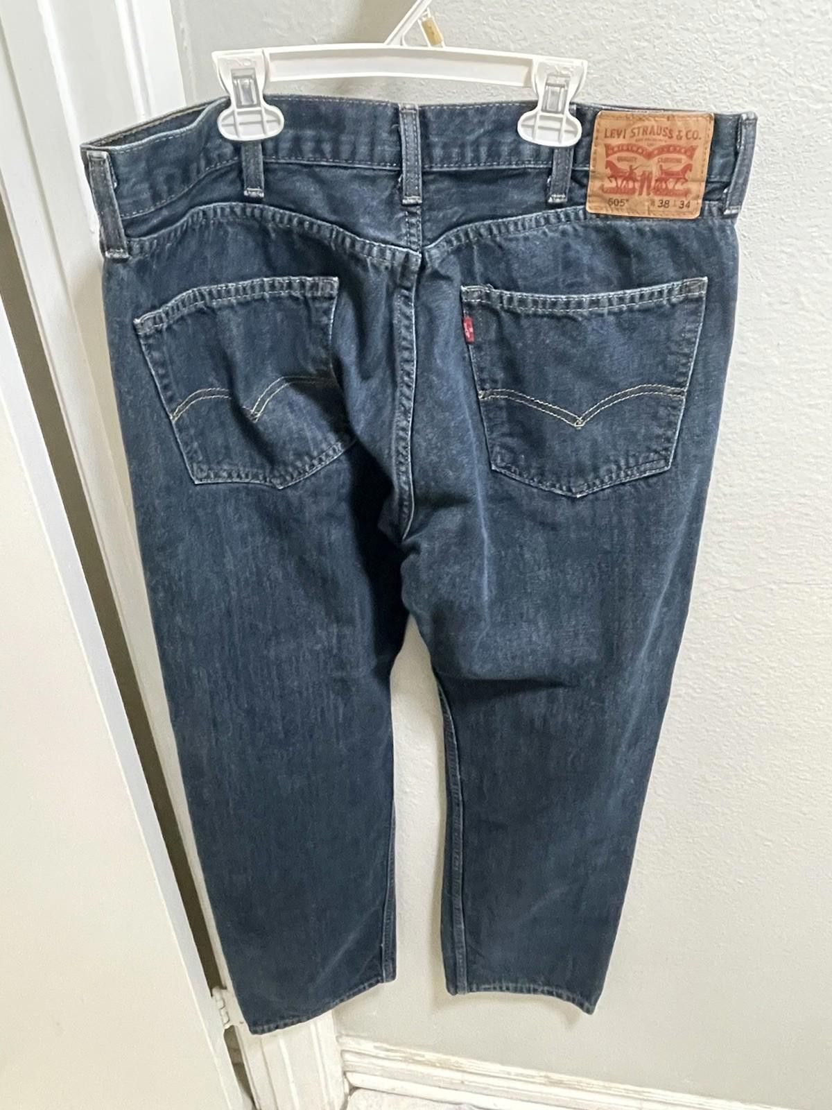 Levi's Levi’s 505 Jeans Men’s 38x34 Blue Regular Straight Baggy Size US 38 / EU 54 - 5 Thumbnail