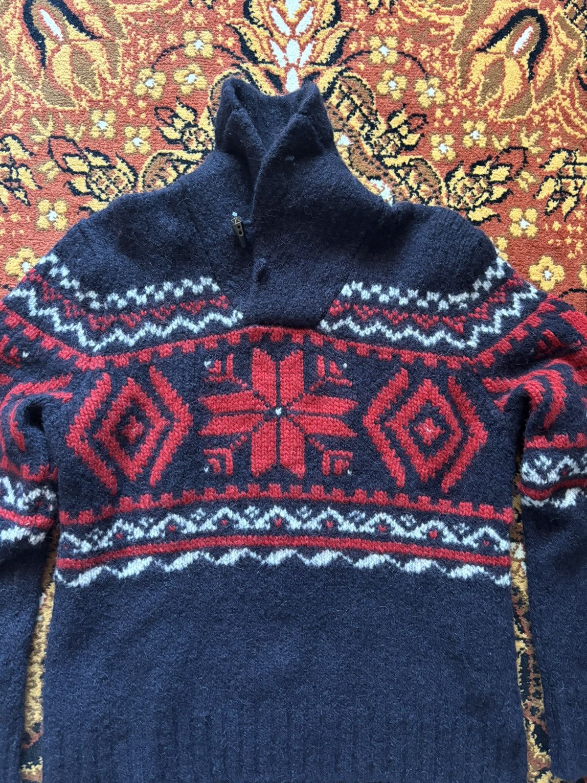 Polo Ralph Lauren Vintage Polo Ralph Lauren Alpaca Wool Fair Isle Shawl Collar Size US S / EU 44-46 / 1 - 4 Thumbnail