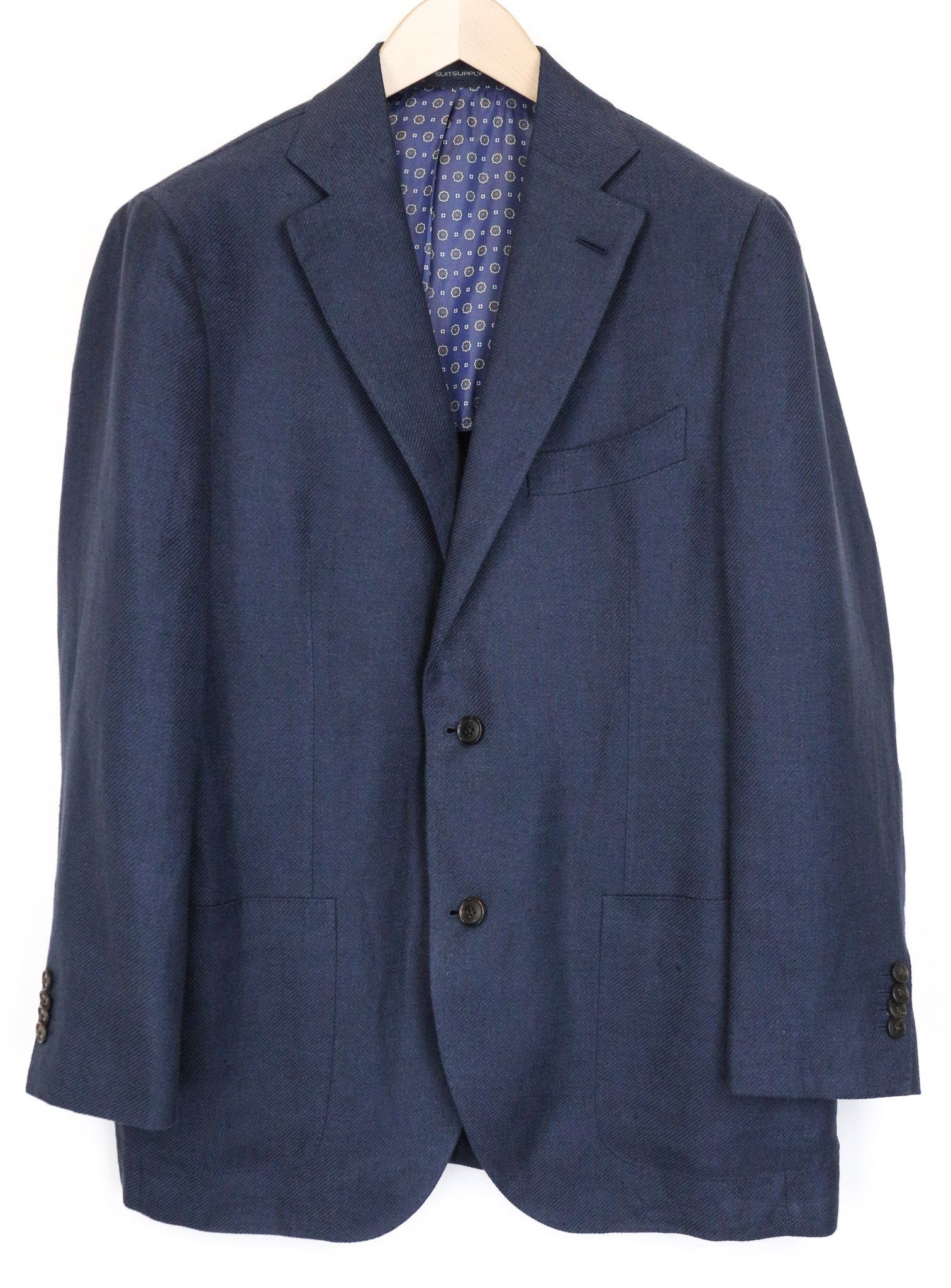 Suitsupply LA SPALLA UK44R Blue Linen Silk Blazer 75878 Size 44R - 1 Thumbnail