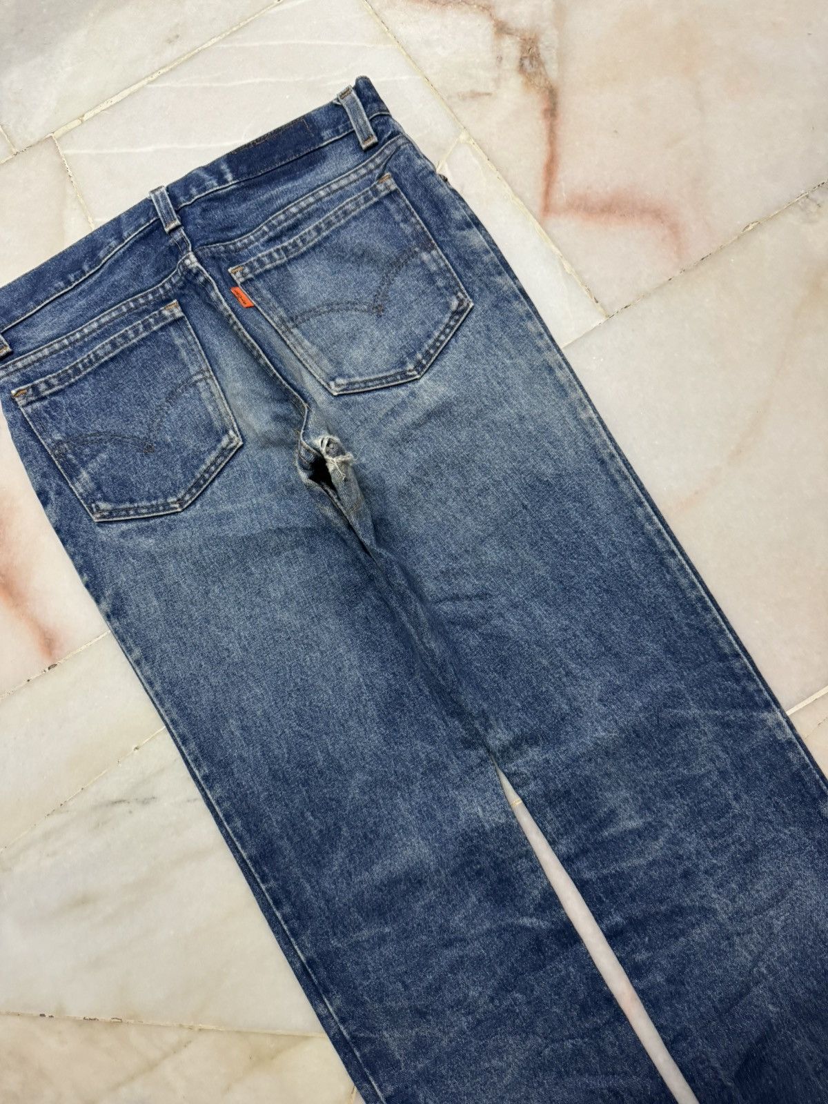 Levi's 💥INSANE💥VINTAGE Y2K LEVIS SAND WASHED DISTRESSED ORANGE TAB Size US 29 - 18 Thumbnail