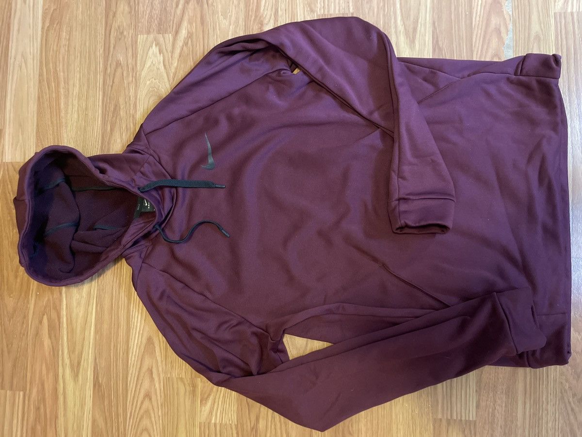 Nike BURGUNDY NIKE DRI-FIT HOODIE ✔️ Size US M / EU 48-50 / 2 - 1 Thumbnail