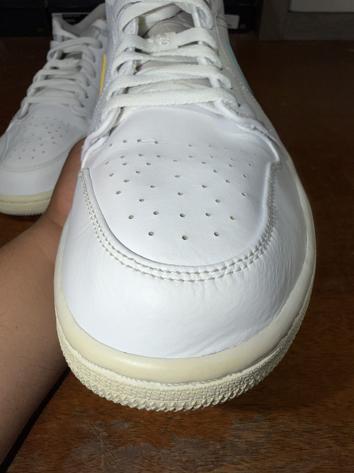 Nike Air Jordan 1 Low White Multi-Color size 13 Size US 13 / EU 46 - 12 Thumbnail