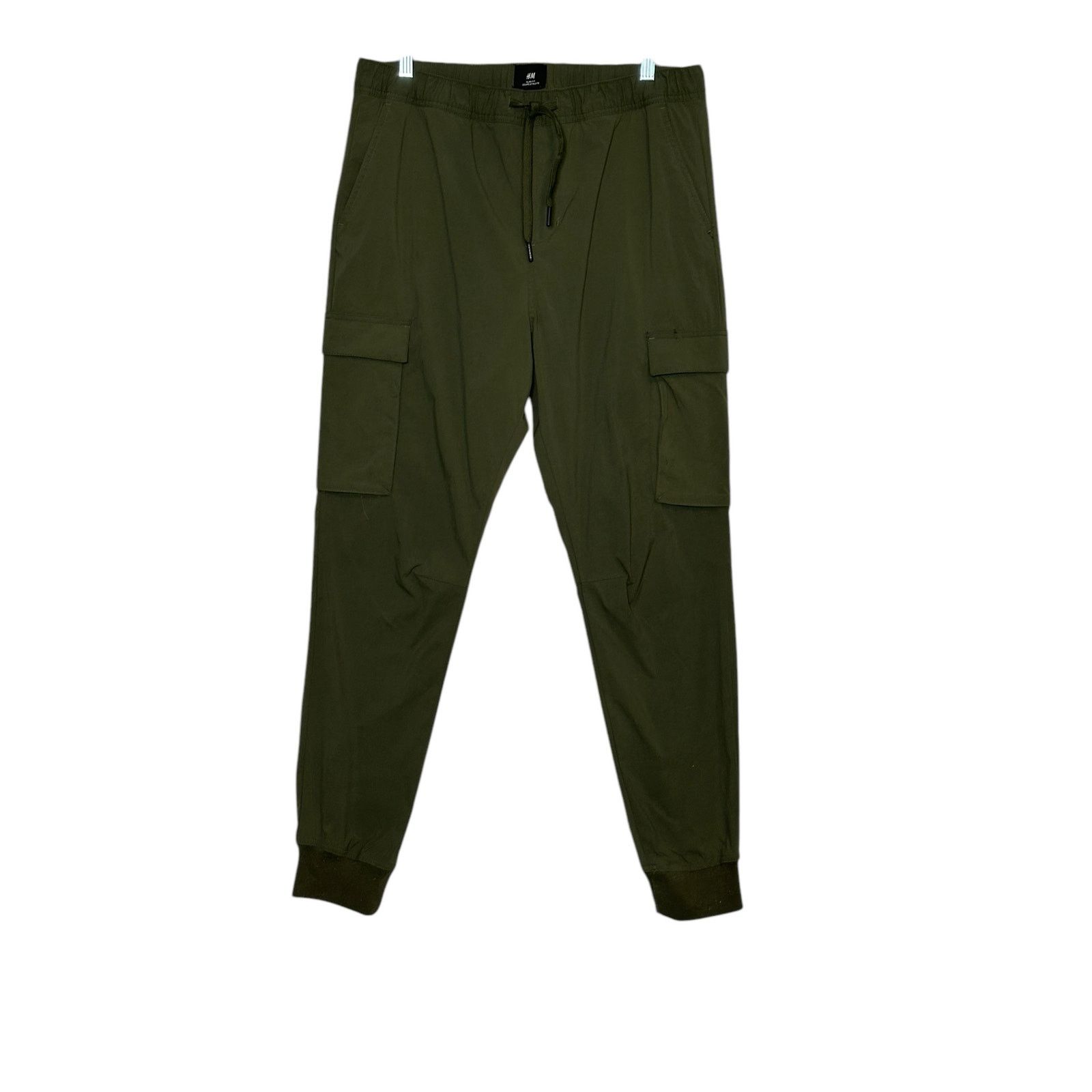 H&M H&M green pull on casual cargo pants size Medium Size US 36 / EU 52 - 1 Thumbnail