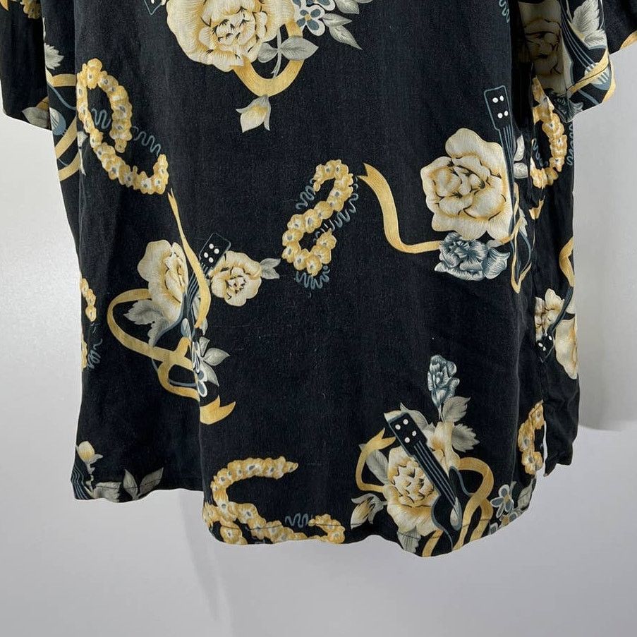 Tommy Bahama Tommy Bahama Silk Hawaiian Shirt Button Down Black Guitars Size US XL / EU 56 / 4 - 5 Thumbnail