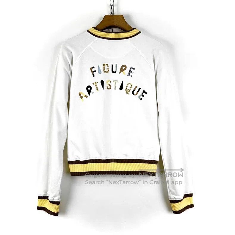Hermes Hermes White women's V-neck chest embroidered logo letter Size XS / US 0-2 / IT 36-38 - 2 Thumbnail