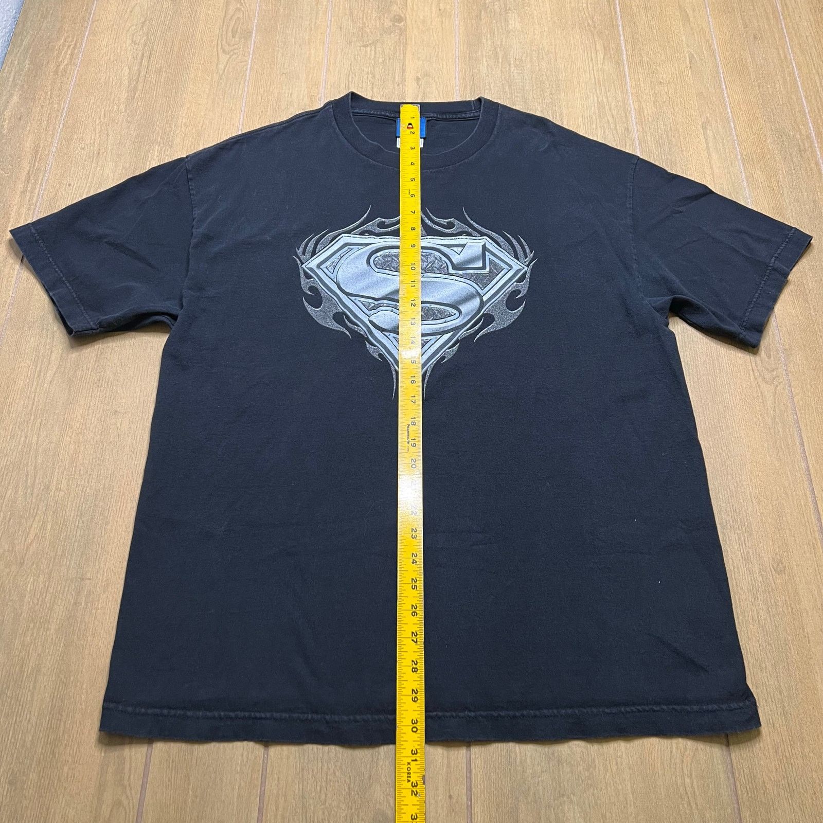 Vintage Y2K Superman Shirt Men's XL Steel Flames Black Short Sleeve Size US XL / EU 56 / 4 - 5 Thumbnail