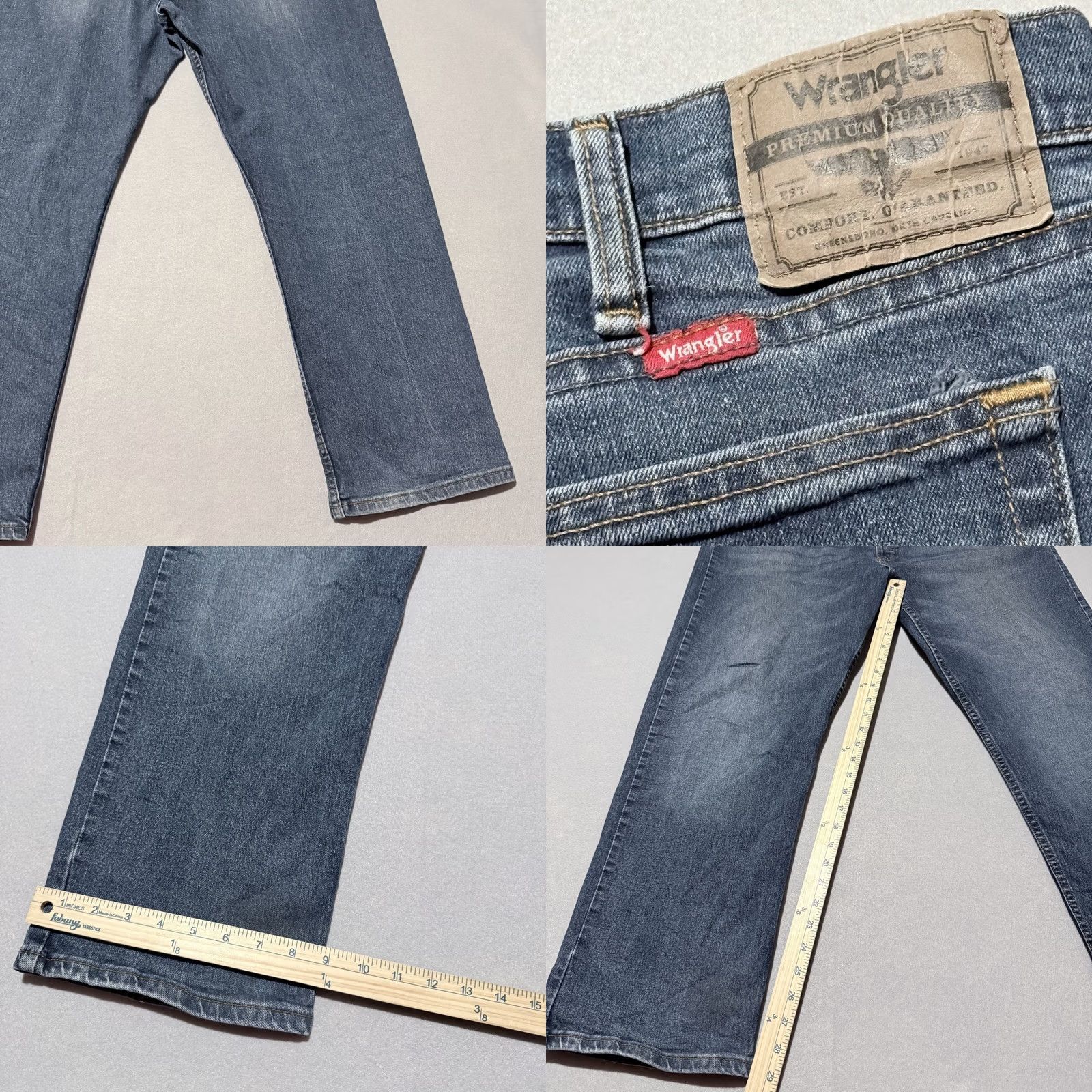 Wrangler Wrangler Jeans Blue Denim High-Rise Classic Straight Fit Zip Fly 42X29 Jeans Men 42 Blue Vintage Wrangler Jeans Mens 42X29 Size US 42 / EU 58 - 8 Thumbnail