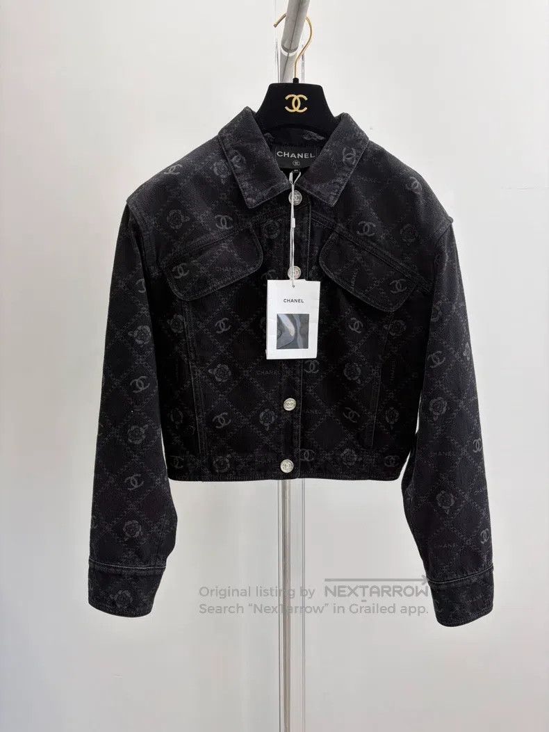 Chanel Chanel Camelia denim jacket Size XXS / US 00 / IT 34 - 1 Thumbnail
