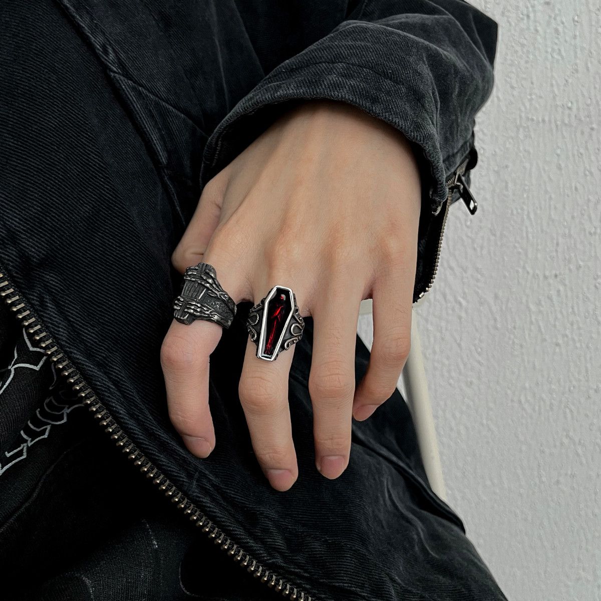 Jewelry Bloody mummy Future Jewelry Rings Chrome Ring (Size 7-13) Size ONE SIZE - 3 Thumbnail