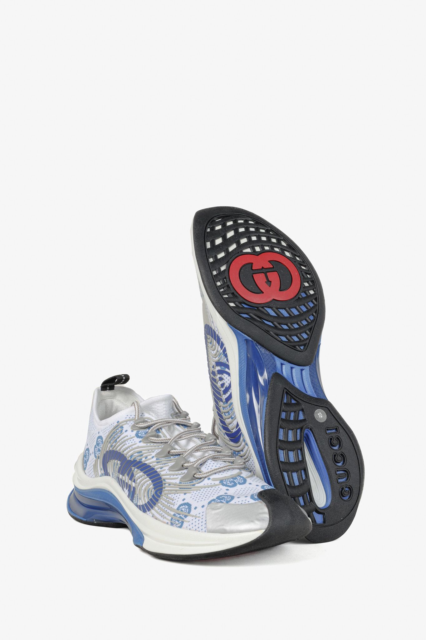 Gucci Gucci Run Sneaker Blue White GG Monogram Size US 10 / EU 43 - 4 Thumbnail