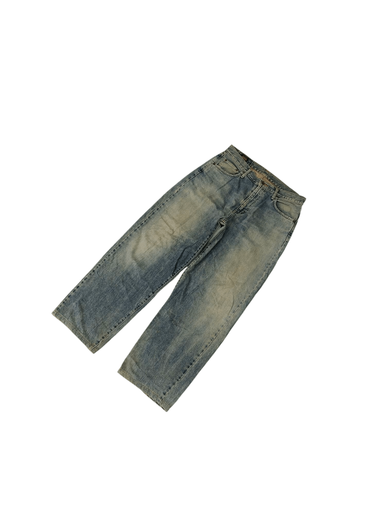 Edwin Baggy Jeans Edwin Japan Distress Faded Denim Wide Leg Jnco Size US 31 - 2 Thumbnail