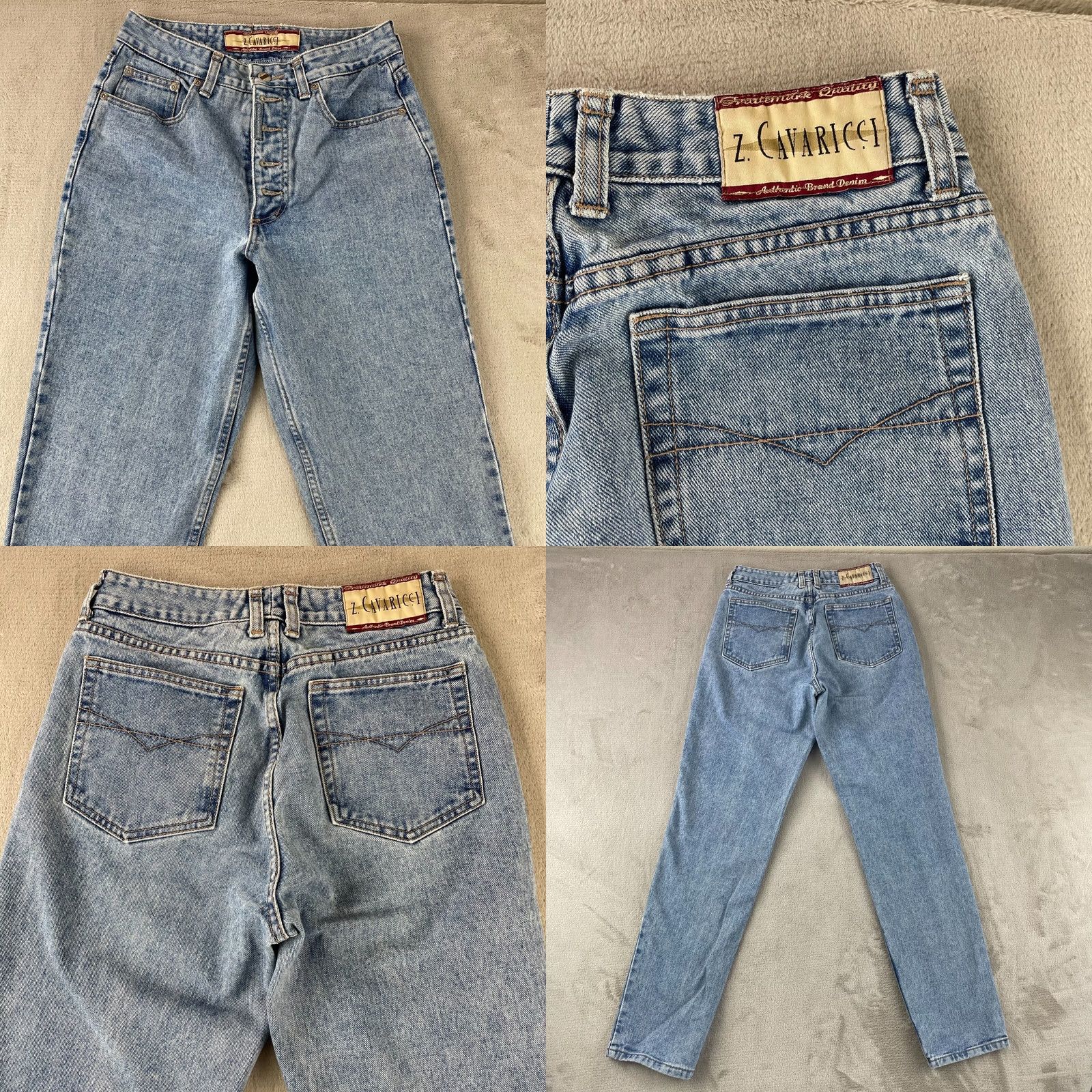 Vintage VINTAGE Z. CAVARICCI Jeans Men 30 Blue Stone Wash Tapered USA Made 28x31 Relaxed Denim 5-Pocket Mens Size US 30 / EU 46 - 8 Thumbnail