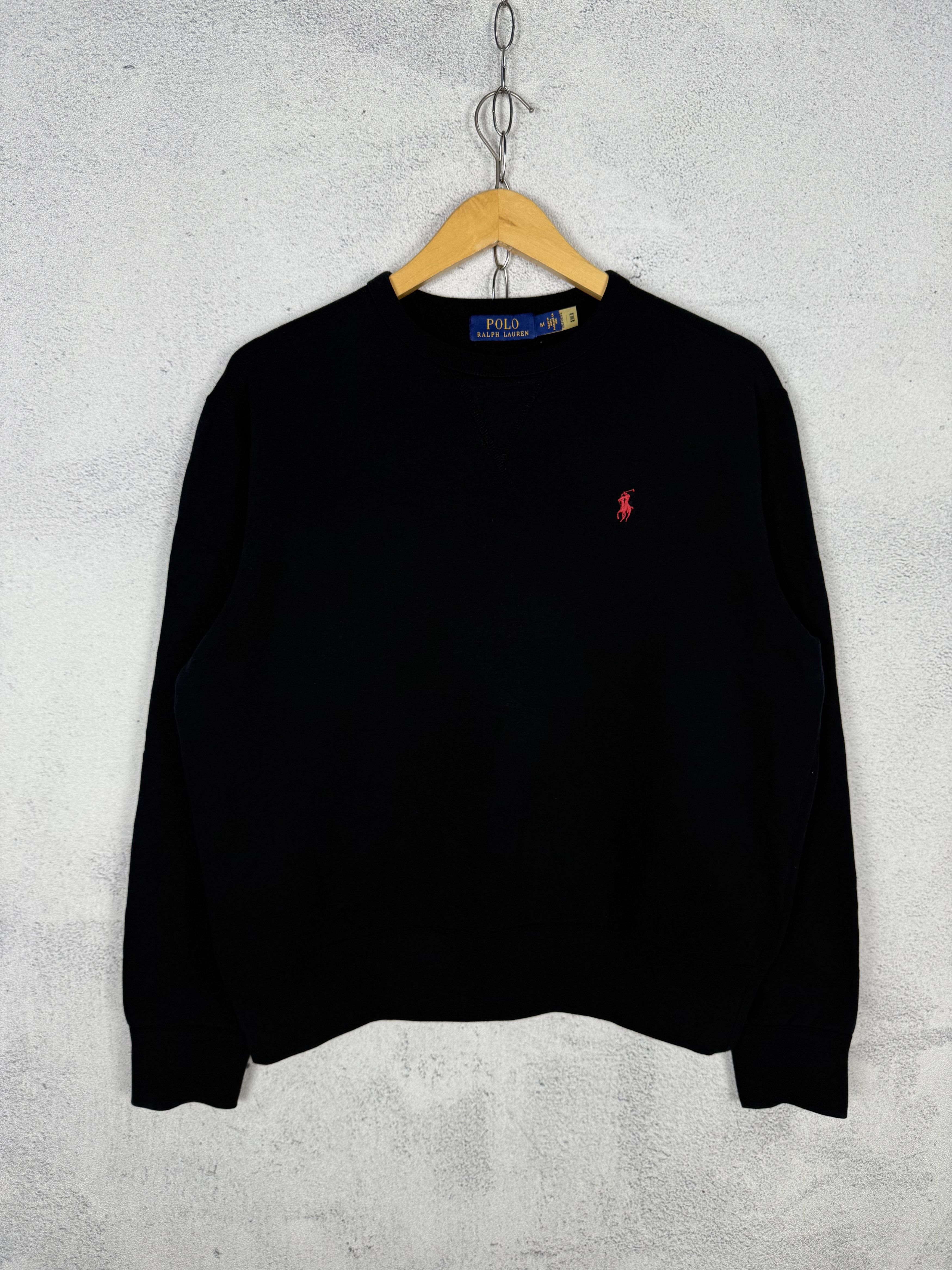 Polo Ralph Lauren Polo Ralph Lauren Black Sweatshirt Crewneck Size US S / EU 44-46 / 1 - 1 Thumbnail