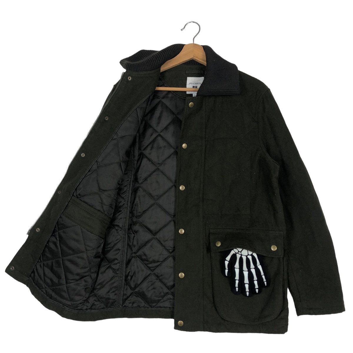 JW Anderson 🔥Dark Green Wool Chore Inspector Cargo Jacket Uniqlo Japan Size US L / EU 52-54 / 3 - 9 Thumbnail