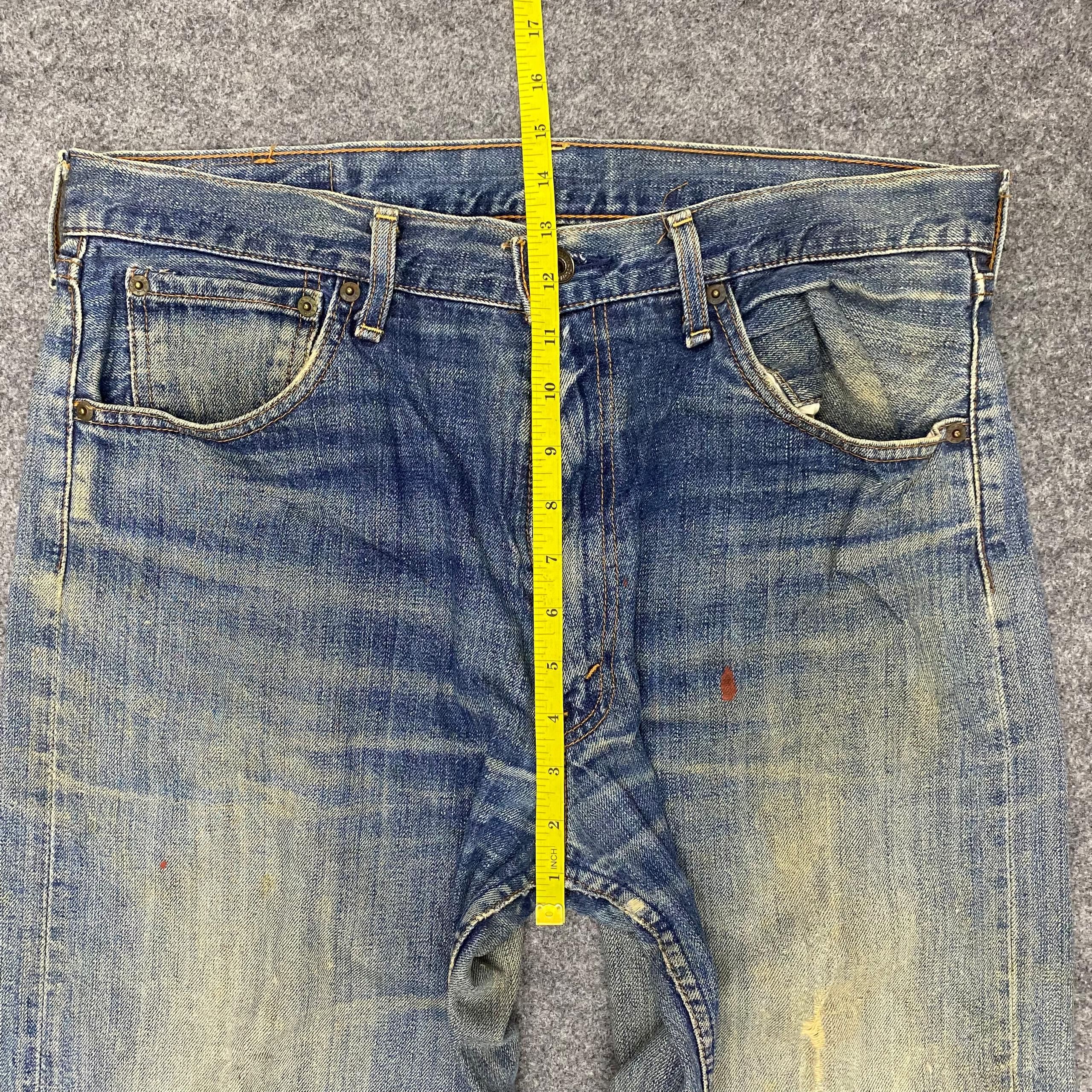 Levi's Vintage Levis 503 Distressed Denim Kurt Cobain Style Size US 35 - 7 Thumbnail