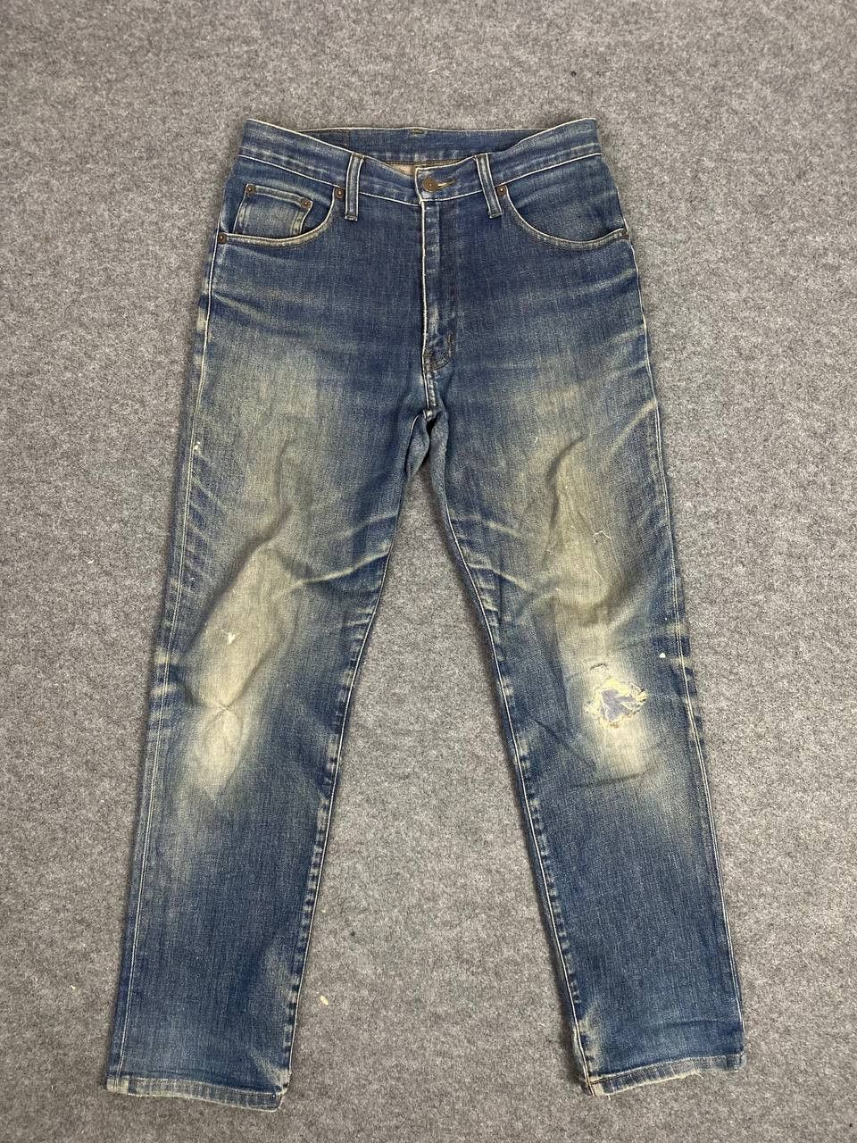 Japanese Brand vintage gold rush distressed reworked denim nice design Size US 31 - 8 Thumbnail