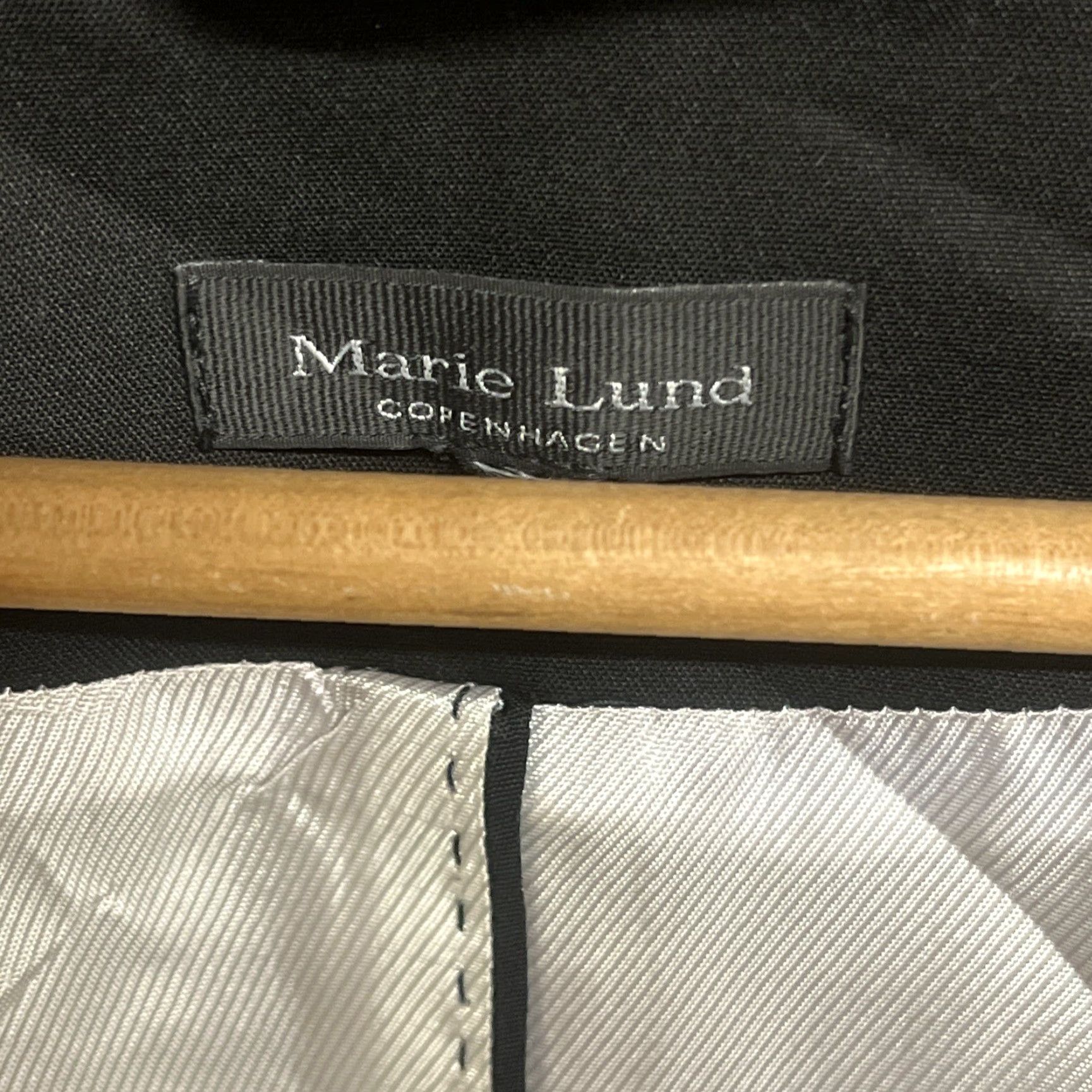 Vintage Marie Lund Copenhagen Womens Blazer Top Size 40 Black Jacket Womens Blazer 40 Black Size S / US 4 / IT 40 - 3 Thumbnail