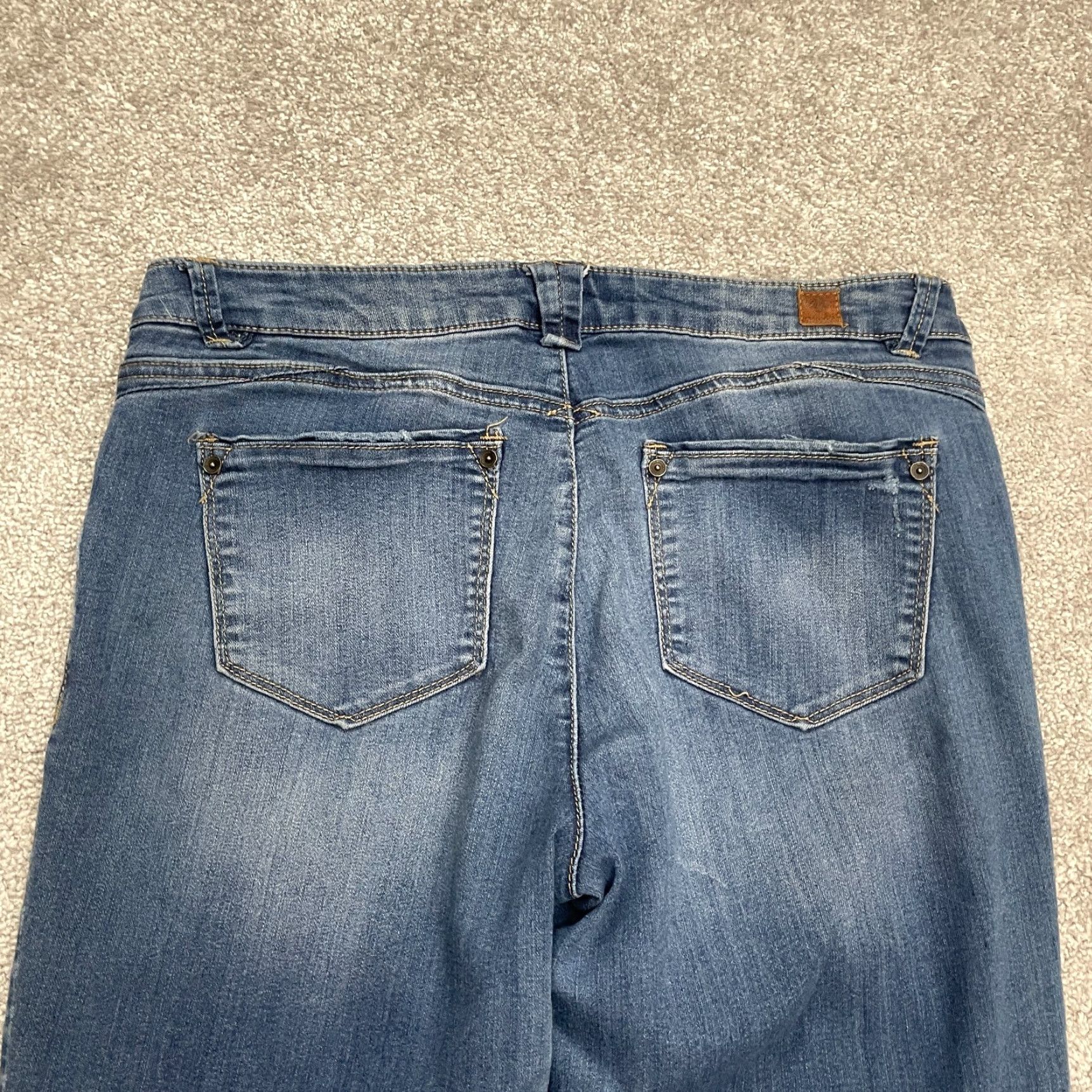 Vintage VINTAGE Democracy Womens Ankle Skimmer Jeans 12 Stretch Denim Blue Casual Comfort Size 34" / US 12 / IT 48 - 4 Thumbnail