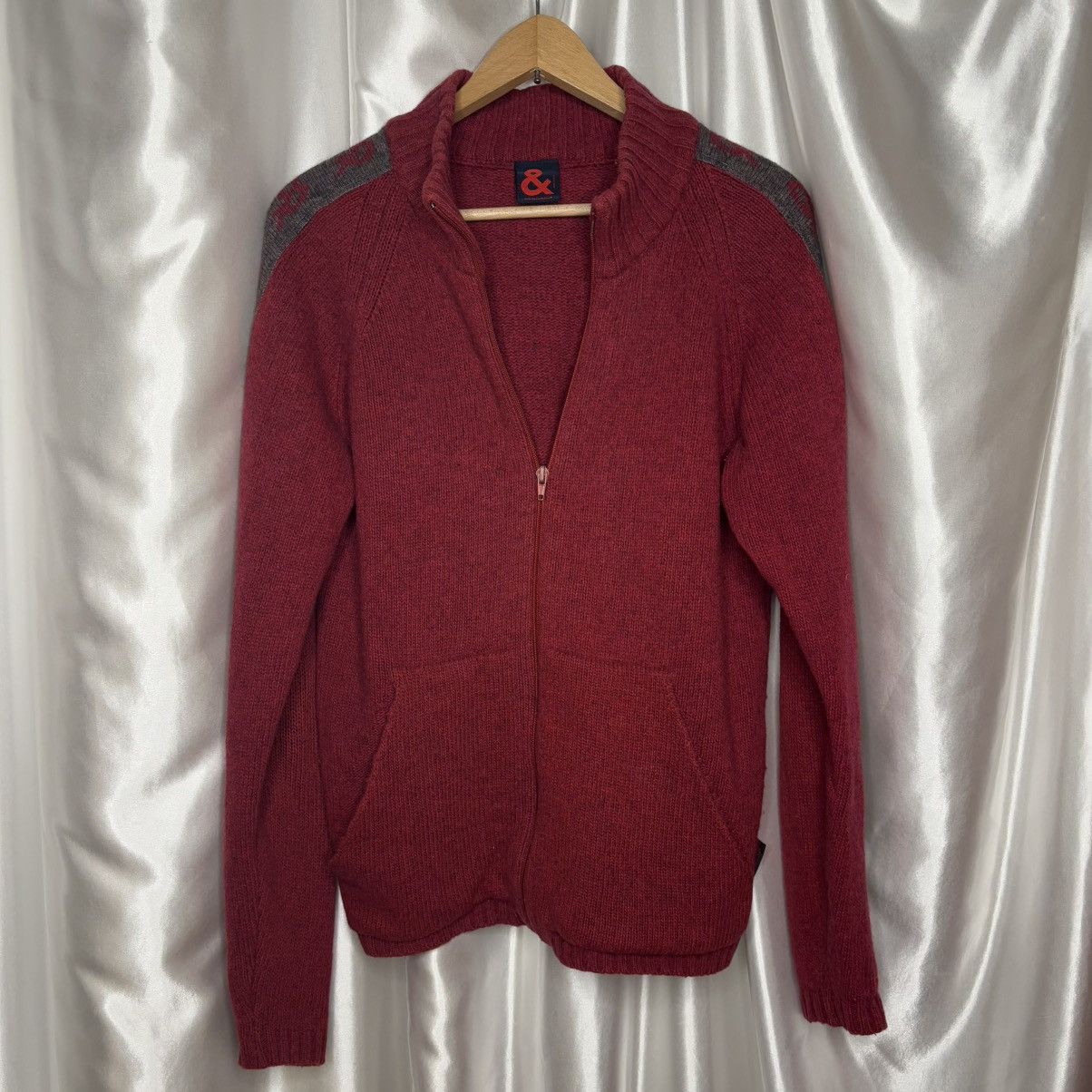 Dolce & Gabbana × Vintage vintage d&g sweater zip woolen burgundy Dolce & Gabbana Size M / US 6-8 / IT 42-44 - 6 Thumbnail