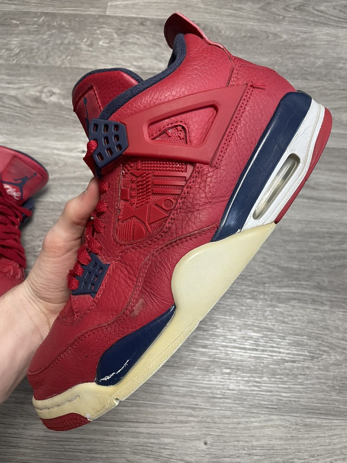 Nike Air Jordan 4 Retro FIBA Fire Red Sneakers OG Size 44.5