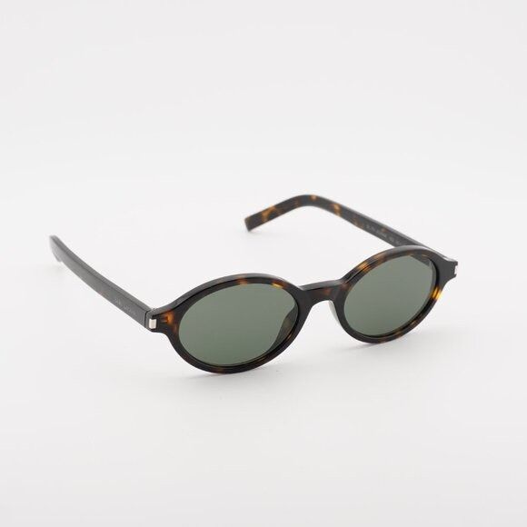 Saint Laurent Paris Saint Laurent SL751JEANNE 002 Sunglasses Havana Oval Frame Size ONE SIZE - 4 Thumbnail