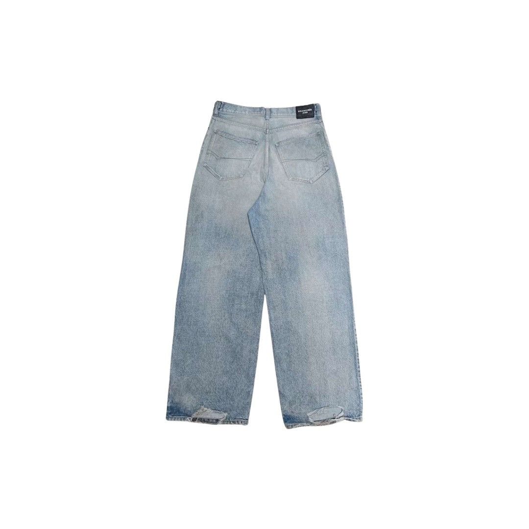 Balenciaga Balenciaga 23FW Destroyed Knee Ripped Baggy Jeans