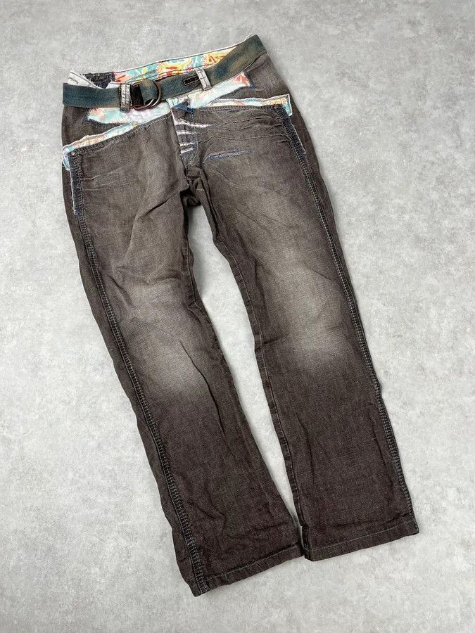 Marithe + Francois Girbaud SS2006 Marithé + François Girbaud Grey Faded Relaxed Pants Size US 30 / EU 46 - 6 Thumbnail