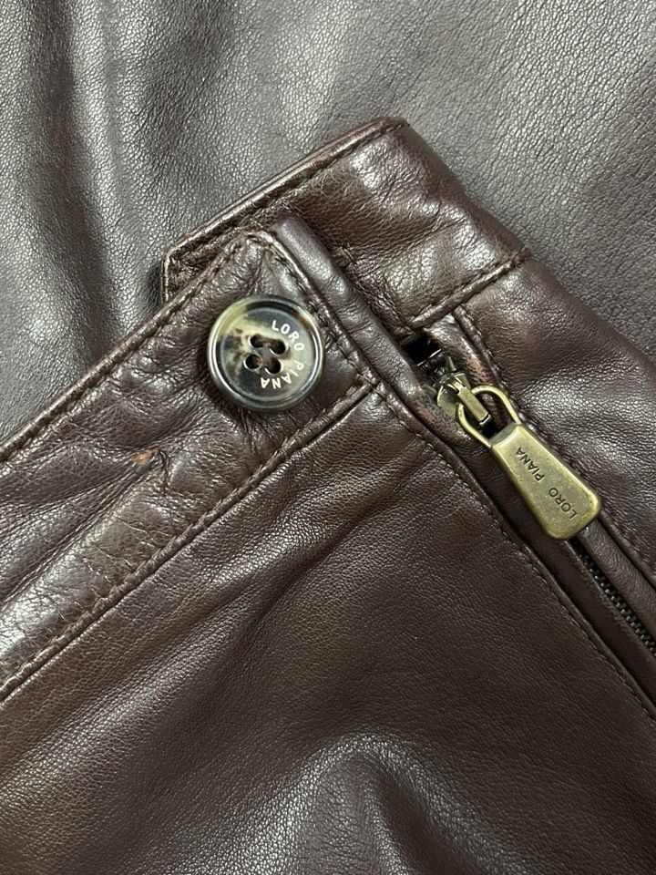 Loro Piana Loro Piana Leather Biker Jacket Size US XXL / EU 58 / 5 - 10 Thumbnail
