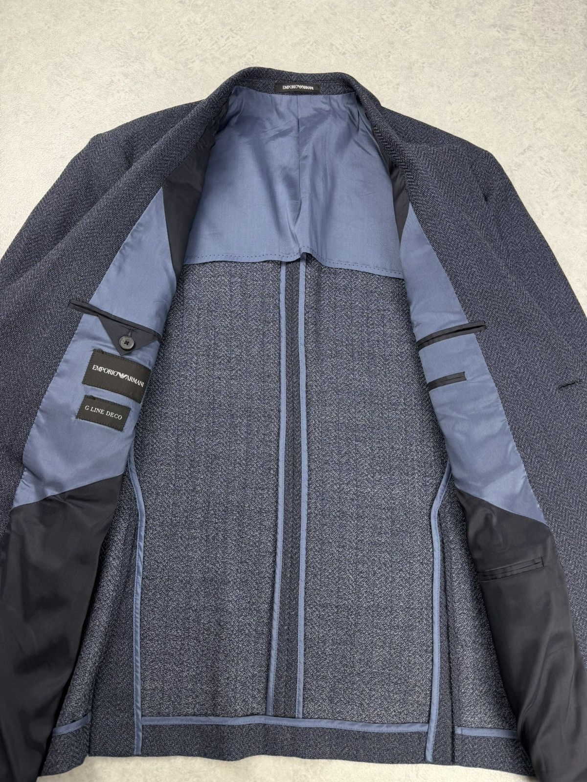 Emporio Armani Emporio Armani G Line Deco Fleck Blazer Jacket Size 52 Size 42R - 9 Thumbnail