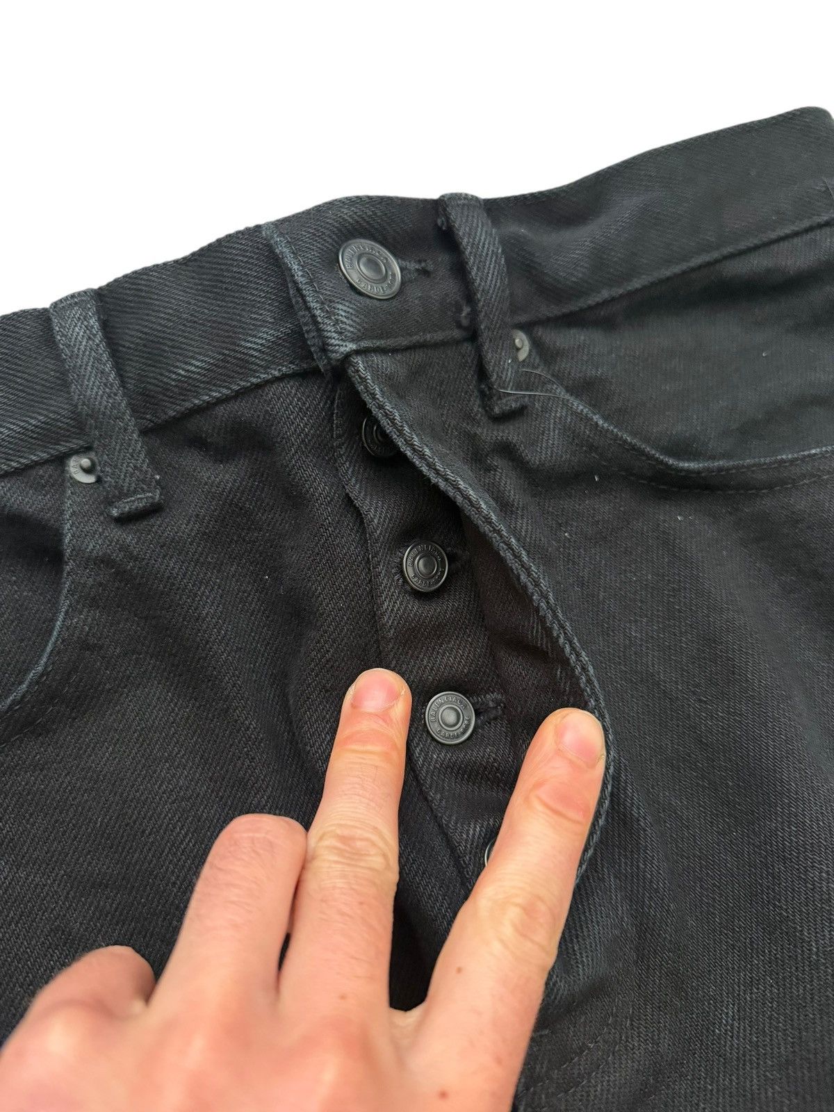 Balenciaga 2022 Japanese Selvedge Heavy Denim Pitch Black Size US 30 / EU 46 - 3 Thumbnail