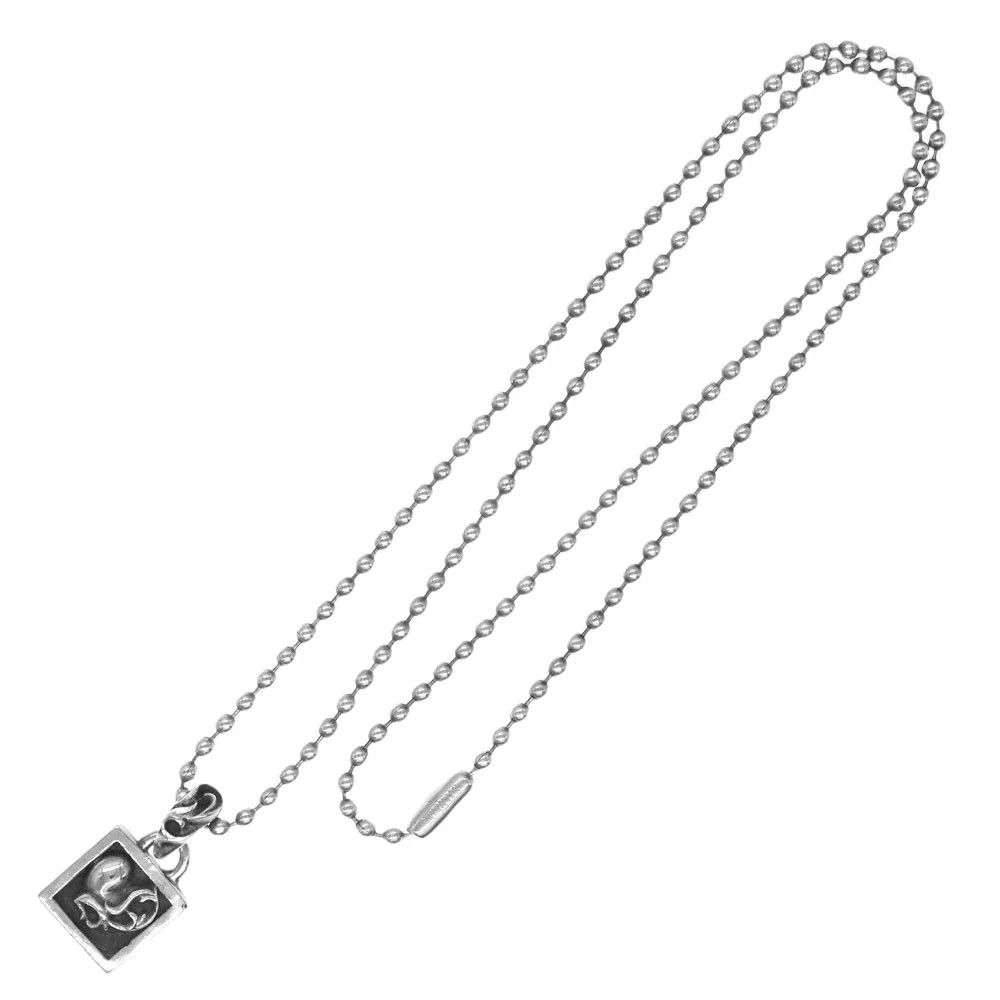 CHROME HEARTS FRAMED HEART PENDANT BALL CHAIN NECKLACE Accessories