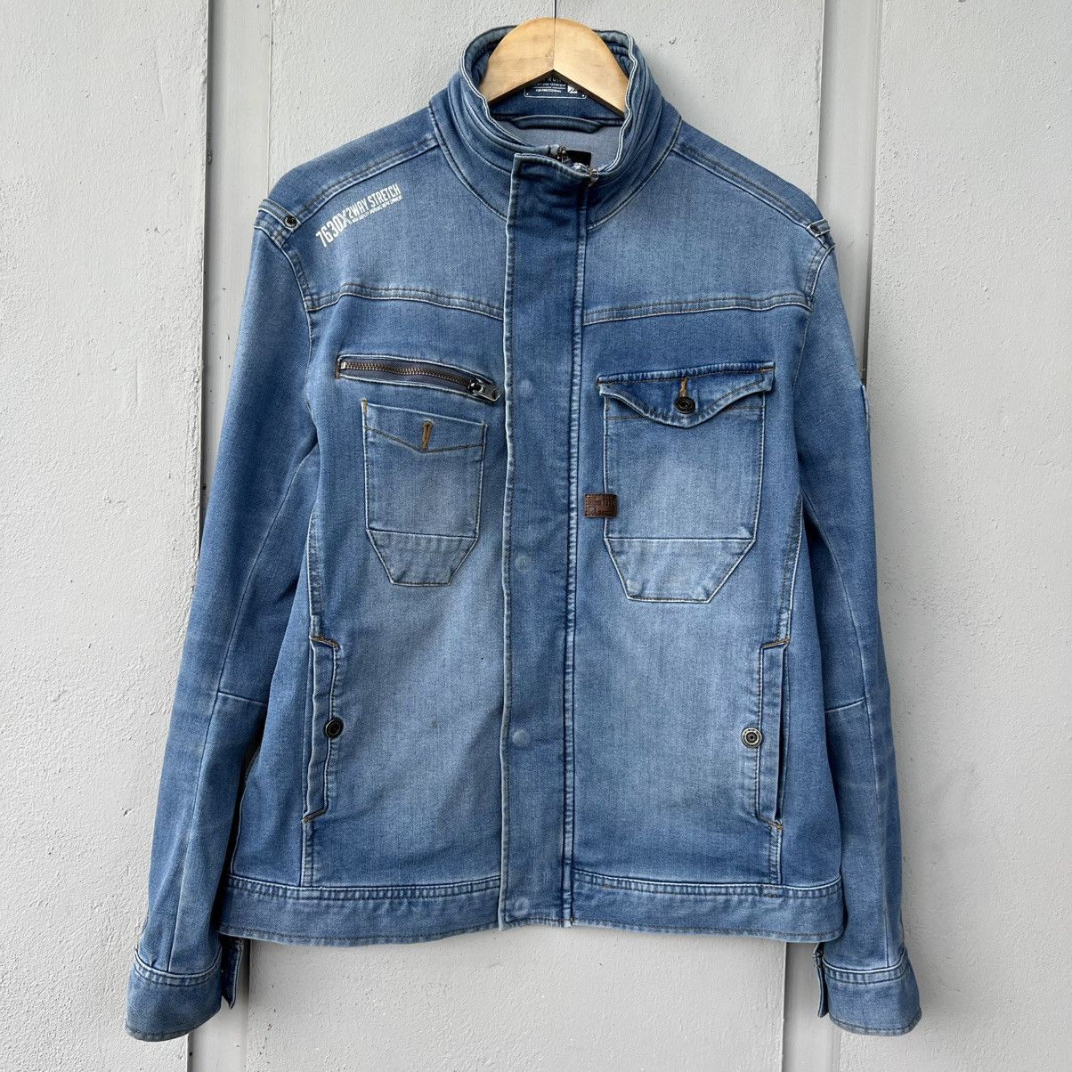 Japanese Brand I'z FRONTIER Stretch Denim Jacket Size US L / EU 52-54 / 3 - 6 Thumbnail