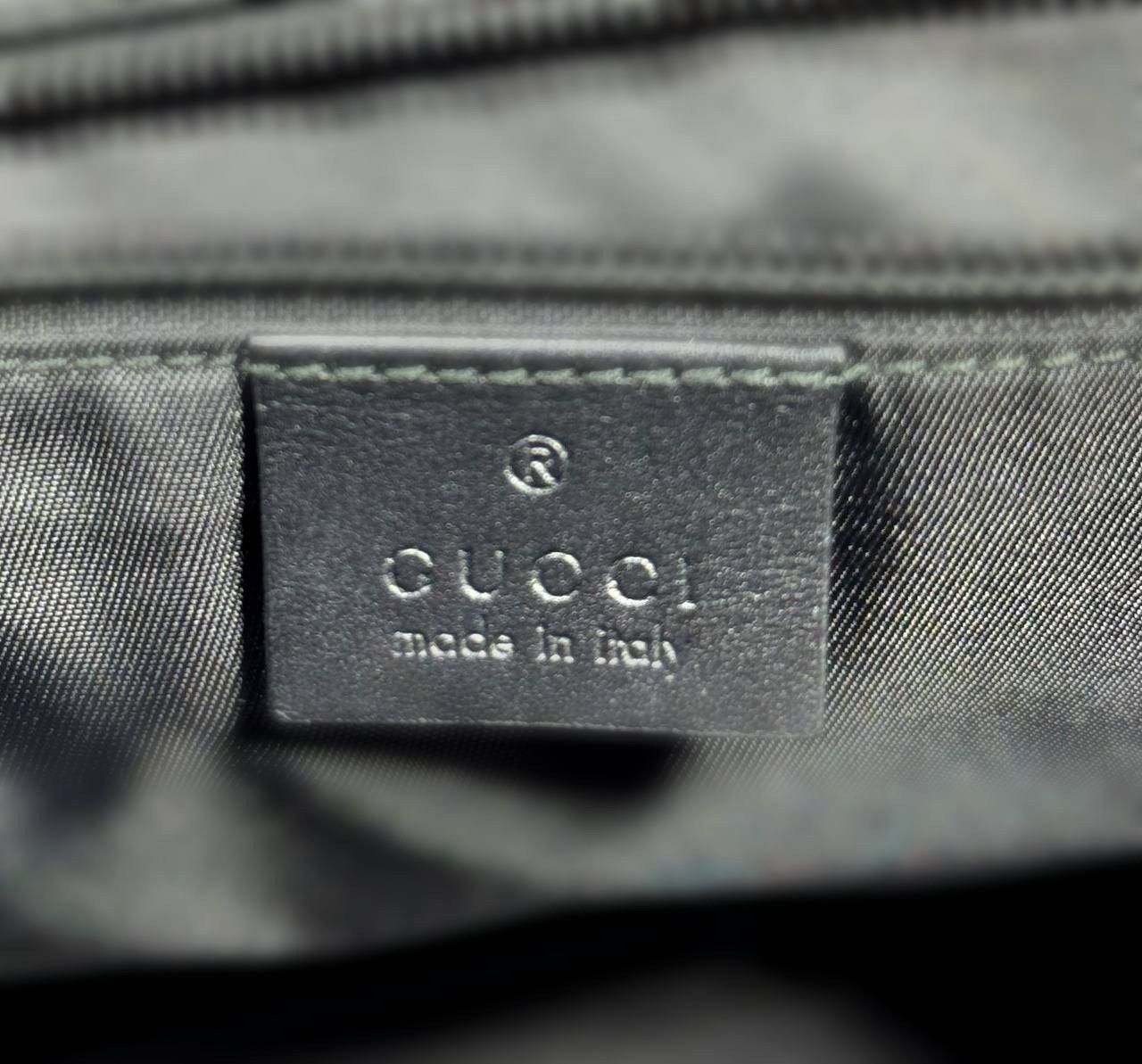 Gucci Gucci GG Large Supreme Duffle Bag Gray Black Keys Strap Lock Size ONE SIZE - 11 Thumbnail