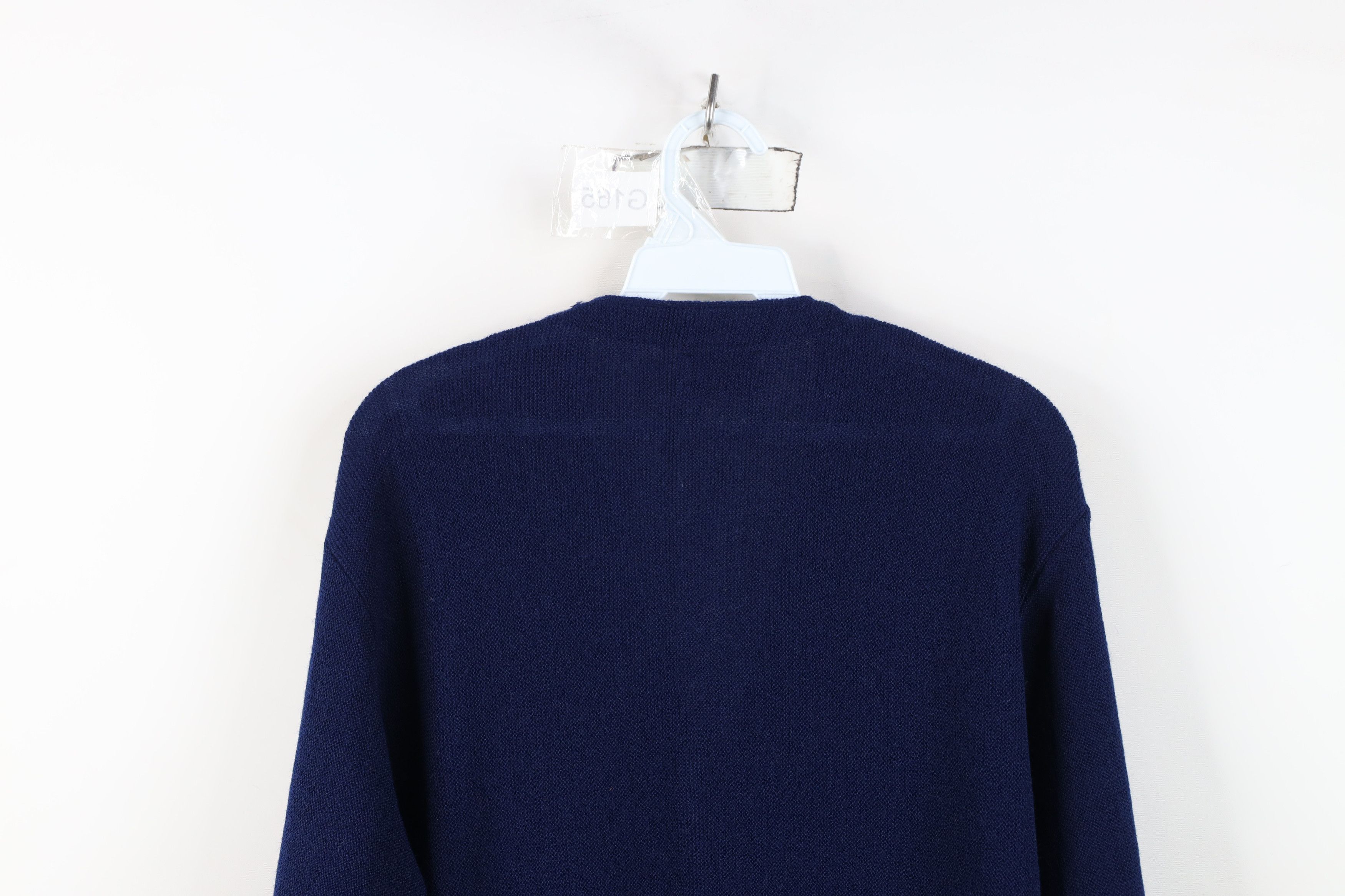 Vintage Vintage 70s Streetwear Blank Knit Cardigan Sweater Blue USA Size US M / EU 48-50 / 2 - 8 Thumbnail