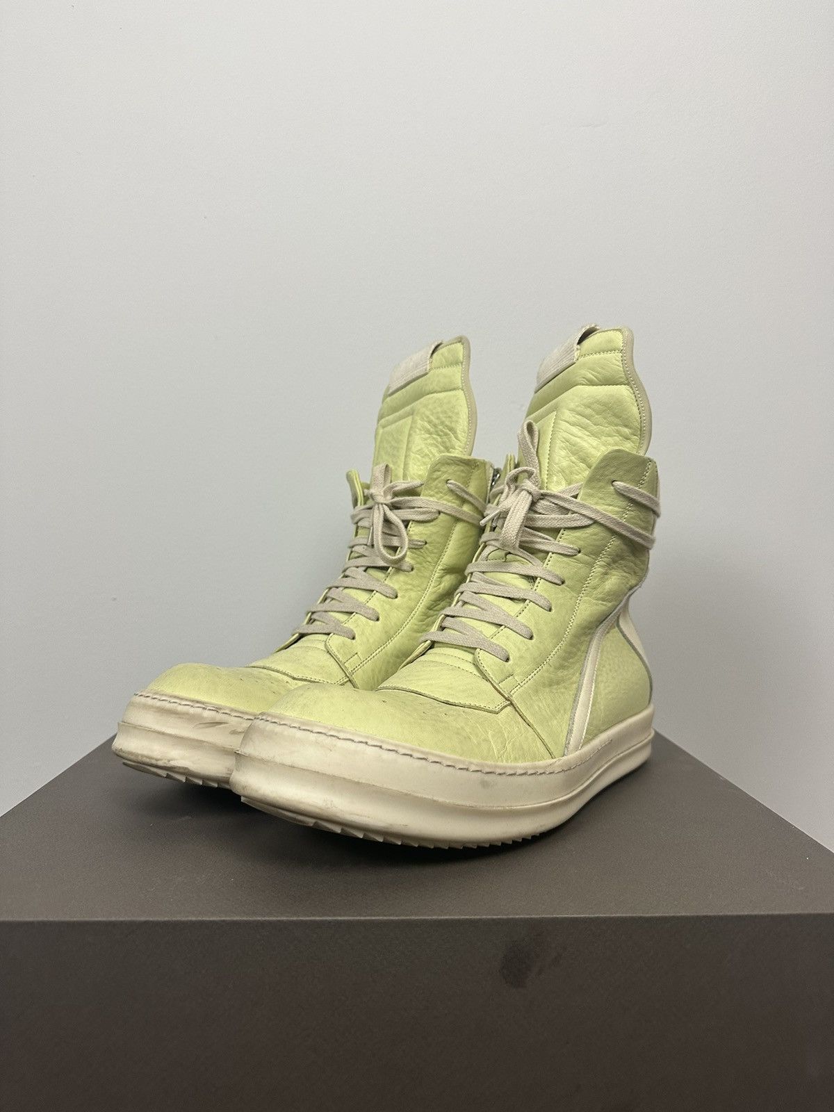 FW18 ‘SISYPHUS’ Lime Geobasket Sneakers