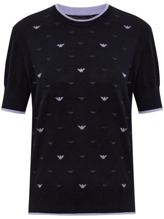 Emporio Armani EMPORIO ARMANI Women Sweater EW000939 AF15106MC001 Black Size L / US 10 / IT 46 - 1 Thumbnail
