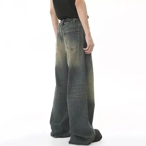Designer × Japanese Brand Y2K Baggy Washed Street Casual Wide Leg Denim Size US 33 - 4 Thumbnail