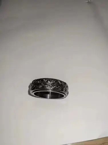 Other Black Color The Eyes Engraved Ring (Size 7-13) Size ONE SIZE - 2 Thumbnail