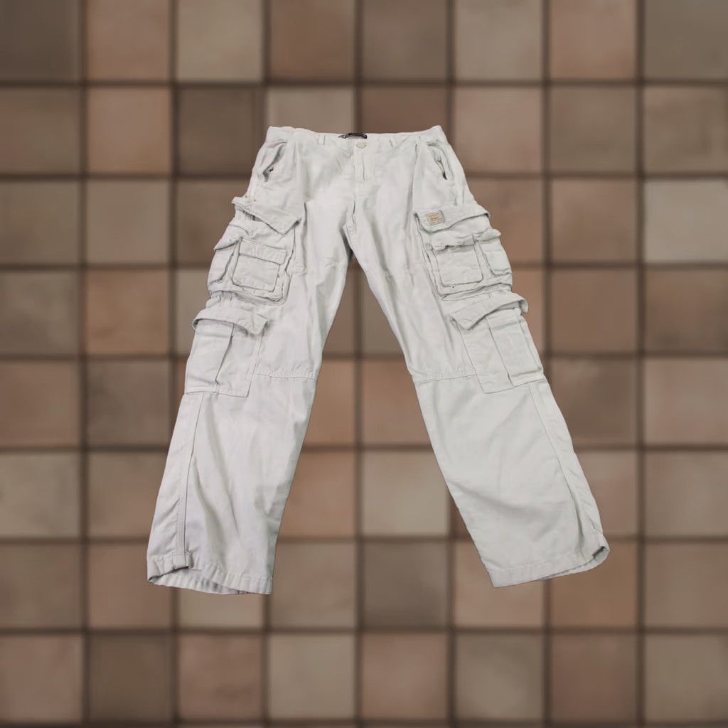 Zara Zara Pants Beige Cargo Y2K Baggy Skater Streetwear Casual Women 31 Size 24" / US 00 / IT 34 - 1 Thumbnail