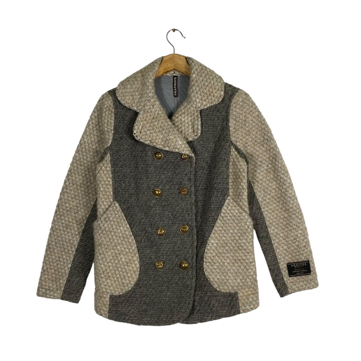 Issey Miyake Vintage Issey Miyake Frapbois Double Breasted Knit Jacket Size S / US 4 / IT 40 - 1 Thumbnail
