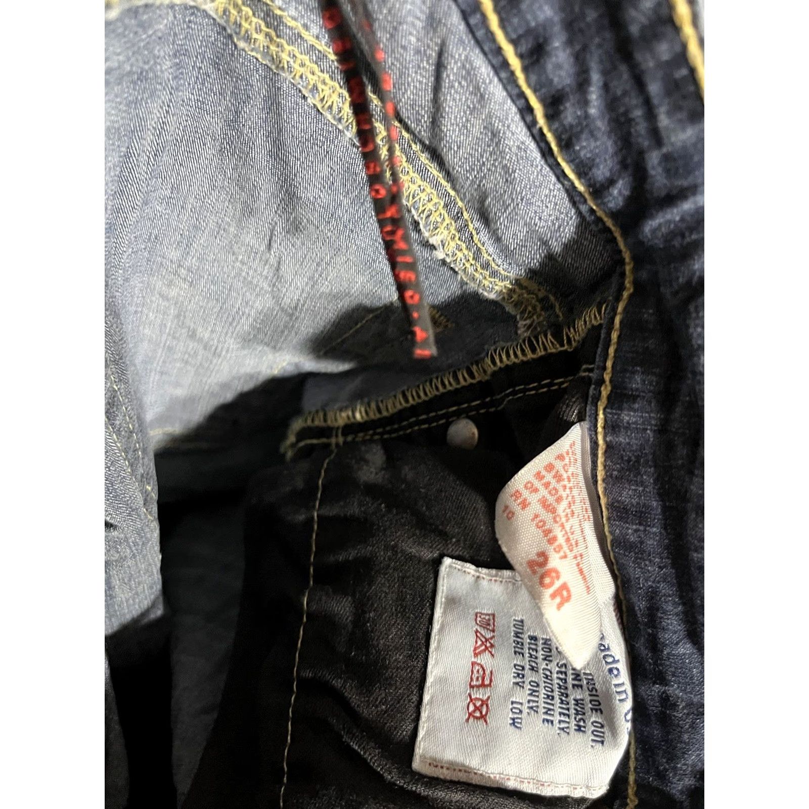Vintage AG Adriano Goldschmied The Stilt Jeans Blue Dark Wash 26R Women's denim 5-Pocket Crop Straight Adult Regular Jeans Size 26" / US 2 / IT 38 - 7 Thumbnail