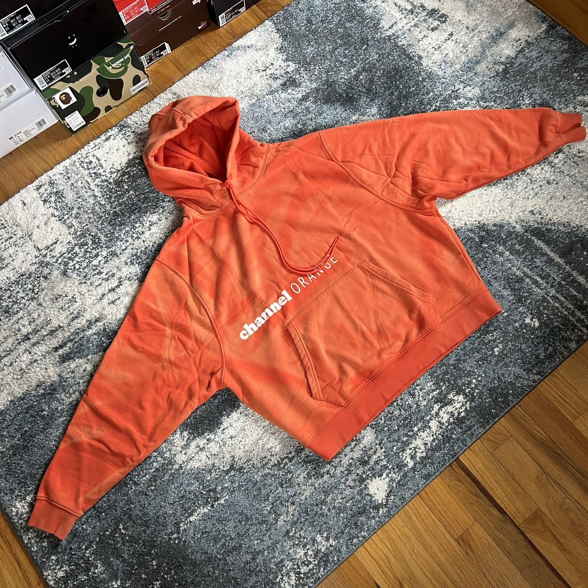Luke Vicious 1/1 SUN FADED PUFF PRiNT FRANK OCEAN CHANNEL ORANGE HOODiE Size US L / EU 52-54 / 3 - 4 Thumbnail