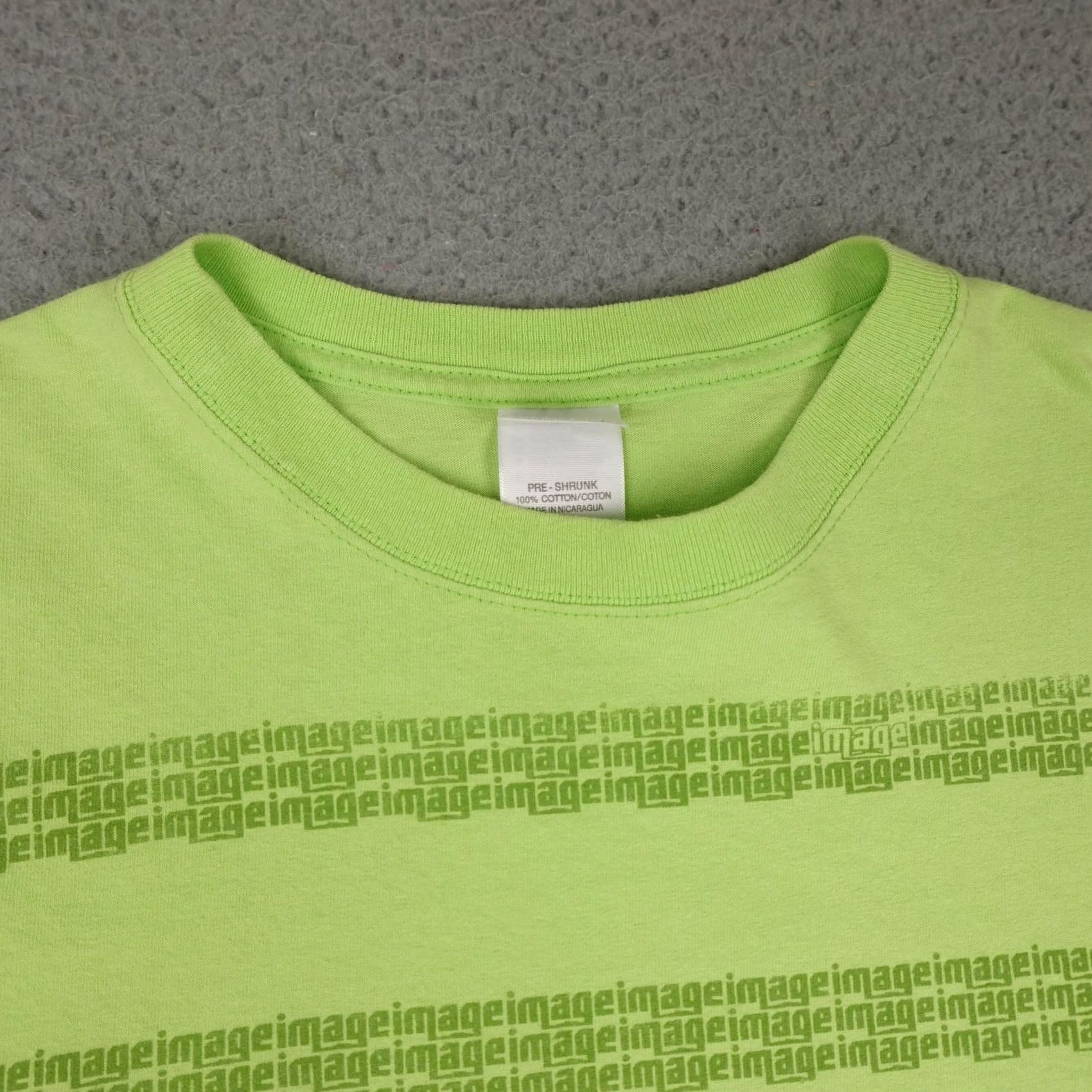 Anvil Anvil Shirt Mens Large Green Graphic Neon Image All Over Print AOP Tee Cotton Size US L / EU 52-54 / 3 - 5 Thumbnail