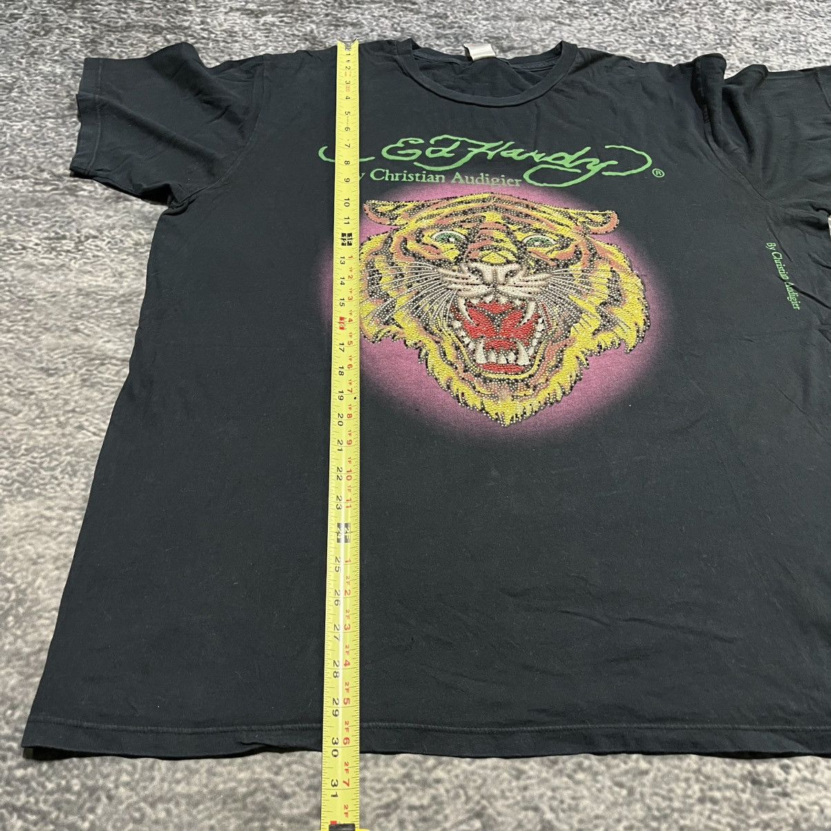 Ed Hardy .Crazy Y2K Ed Hardy By Christian Audigier Tiger T Shirt Size US XXL / EU 58 / 5 - 9 Thumbnail