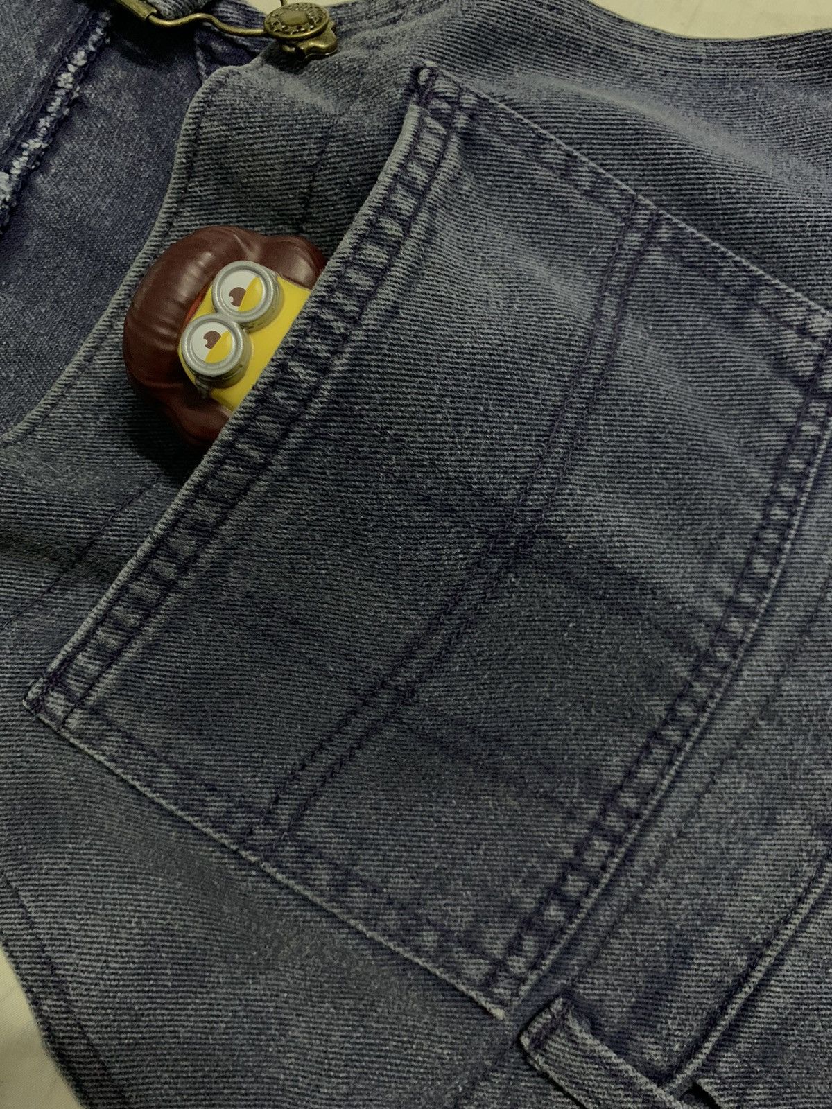 Warehouse Vintage Japanese Brand Limited Edition Faded Denim Overalls Size 31" - 5 Thumbnail