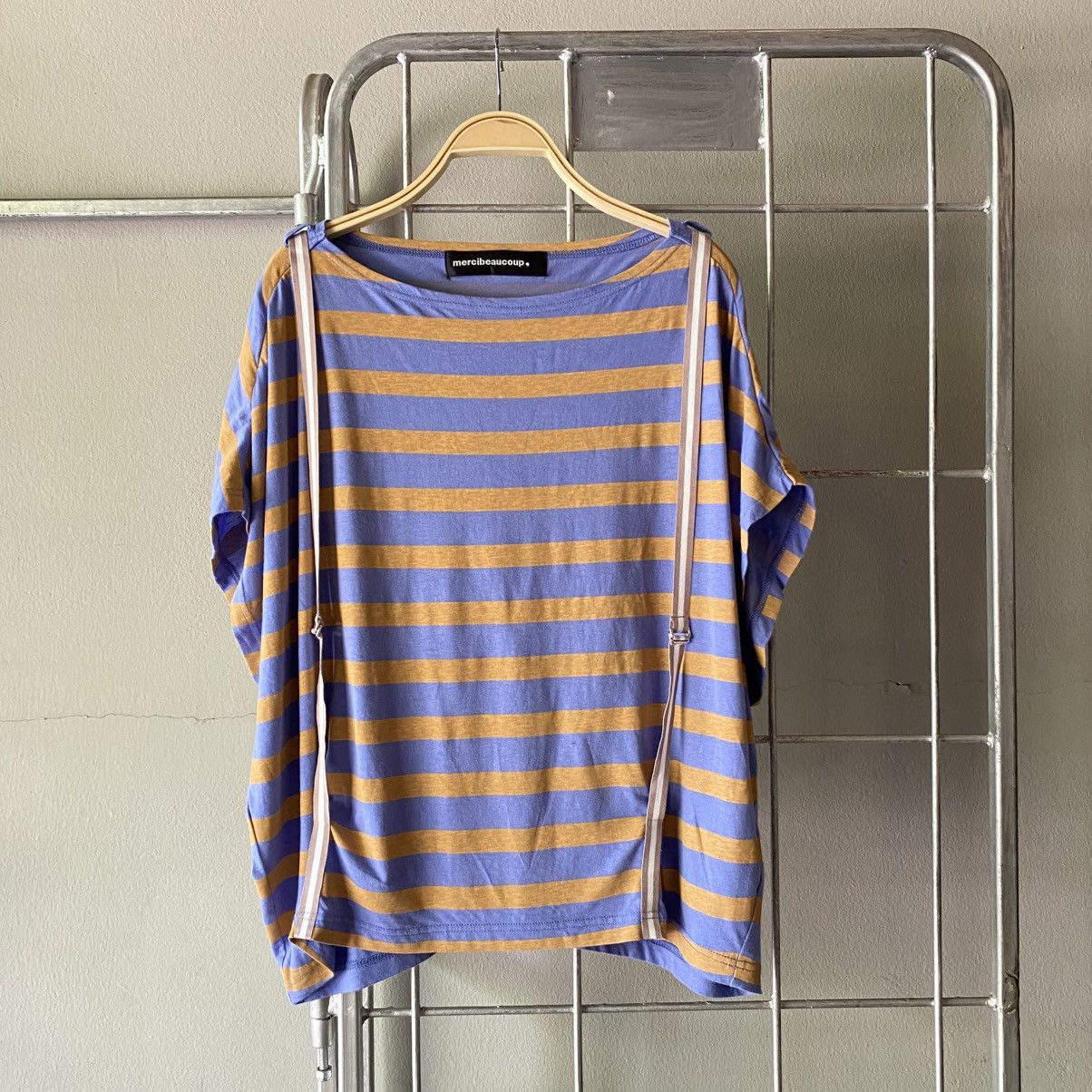 mercibeaucoup Mercibeaucoup, Purple & Yellow Striped Top by Merii Size L / US 10 / IT 46 - 20 Thumbnail